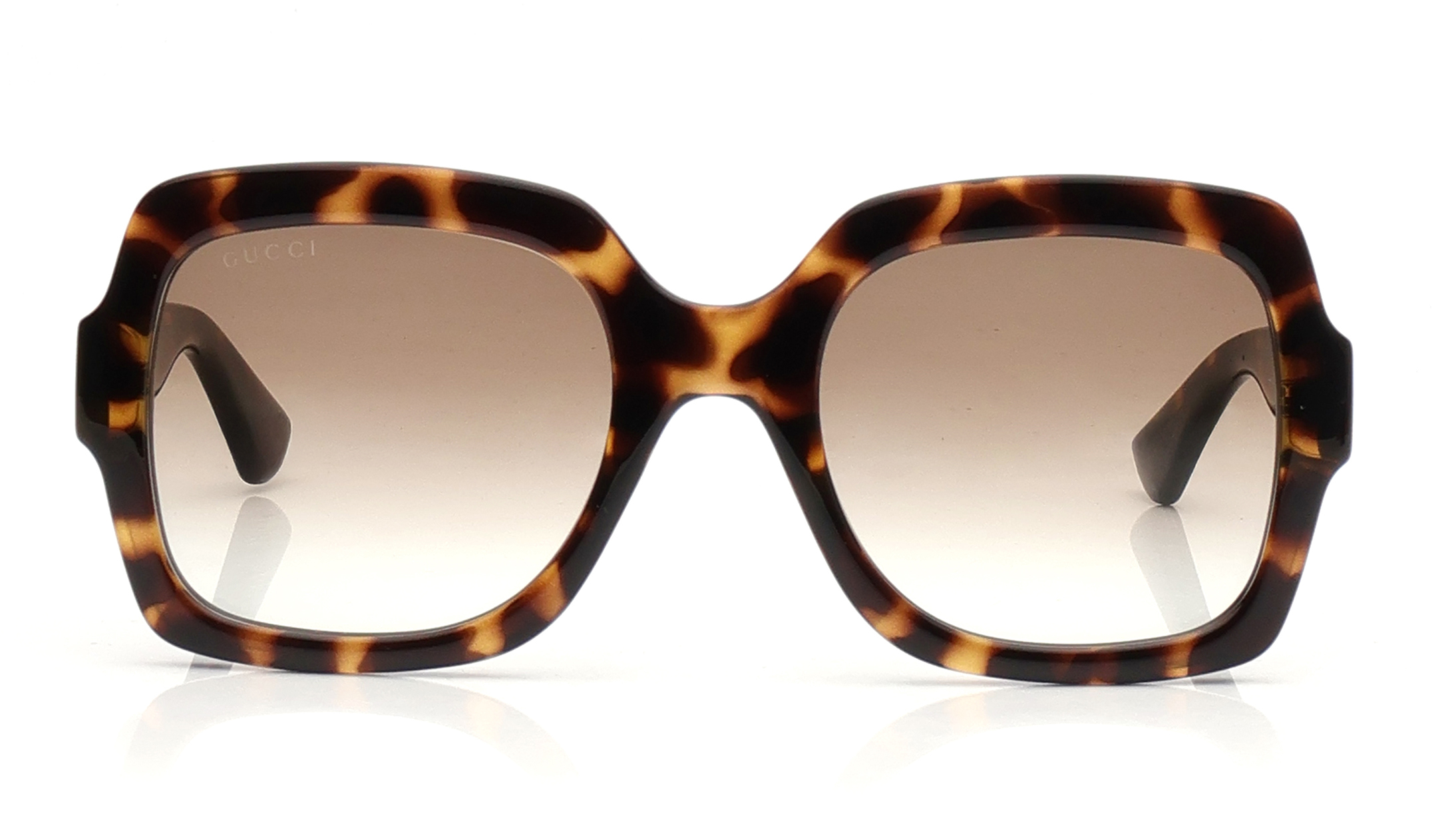 Image 1 of Brown Square Sunglasses for Women from Gucci Available at Titan Eye+