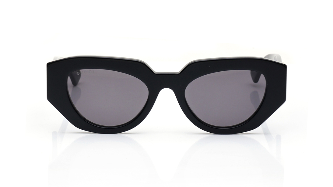 Image 1 of Grey Geometric Sunglasses for Women from Gucci Available at Titan Eye+