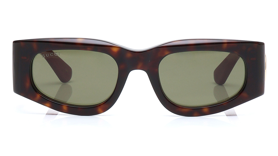 Image 1 of Green Square Sunglasses for Women from Gucci Available at Titan Eye+