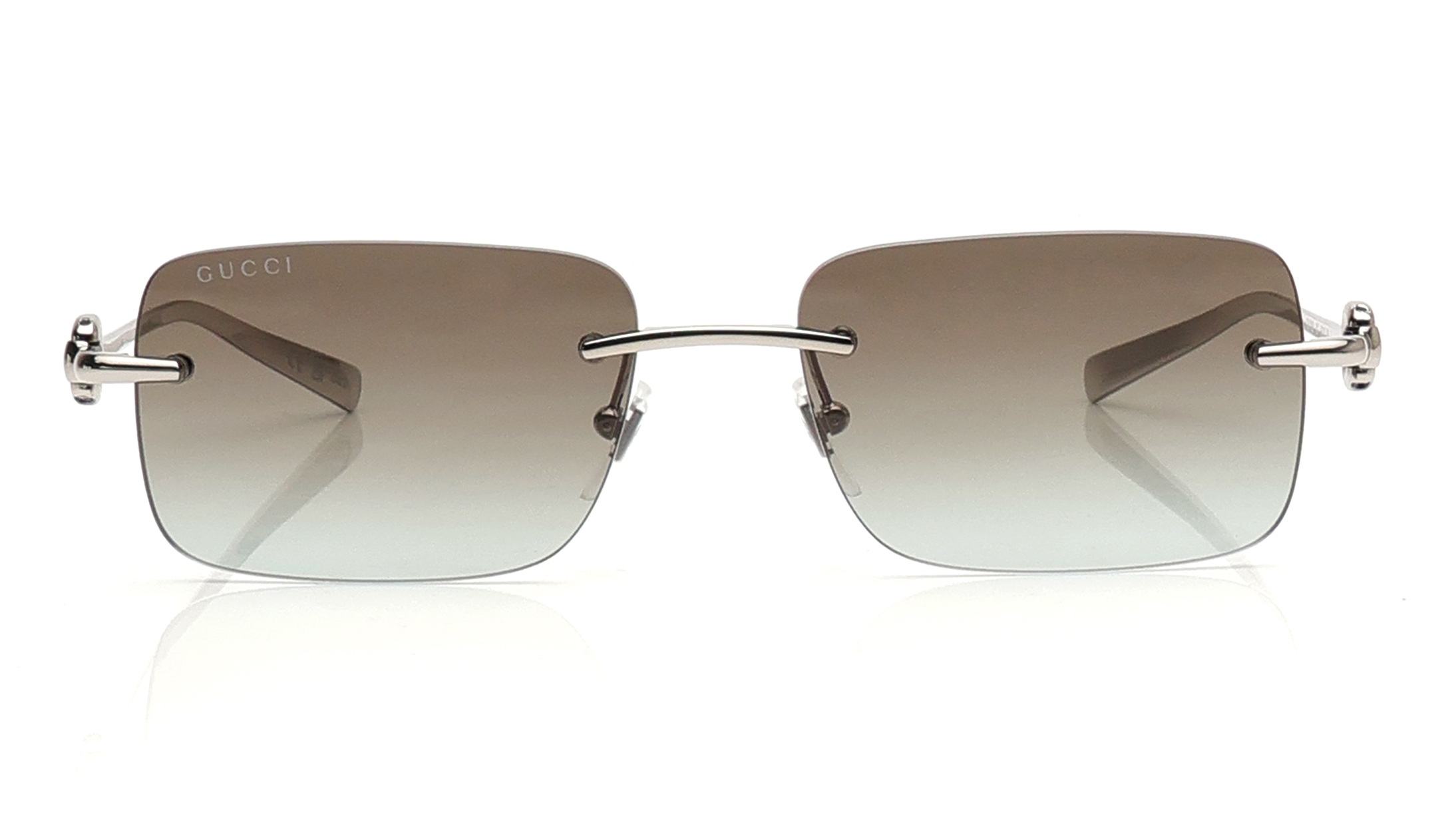 Image 1 of Brown Rectangle Eyeglasses for Men from Gucci Available at Titan Eye+
