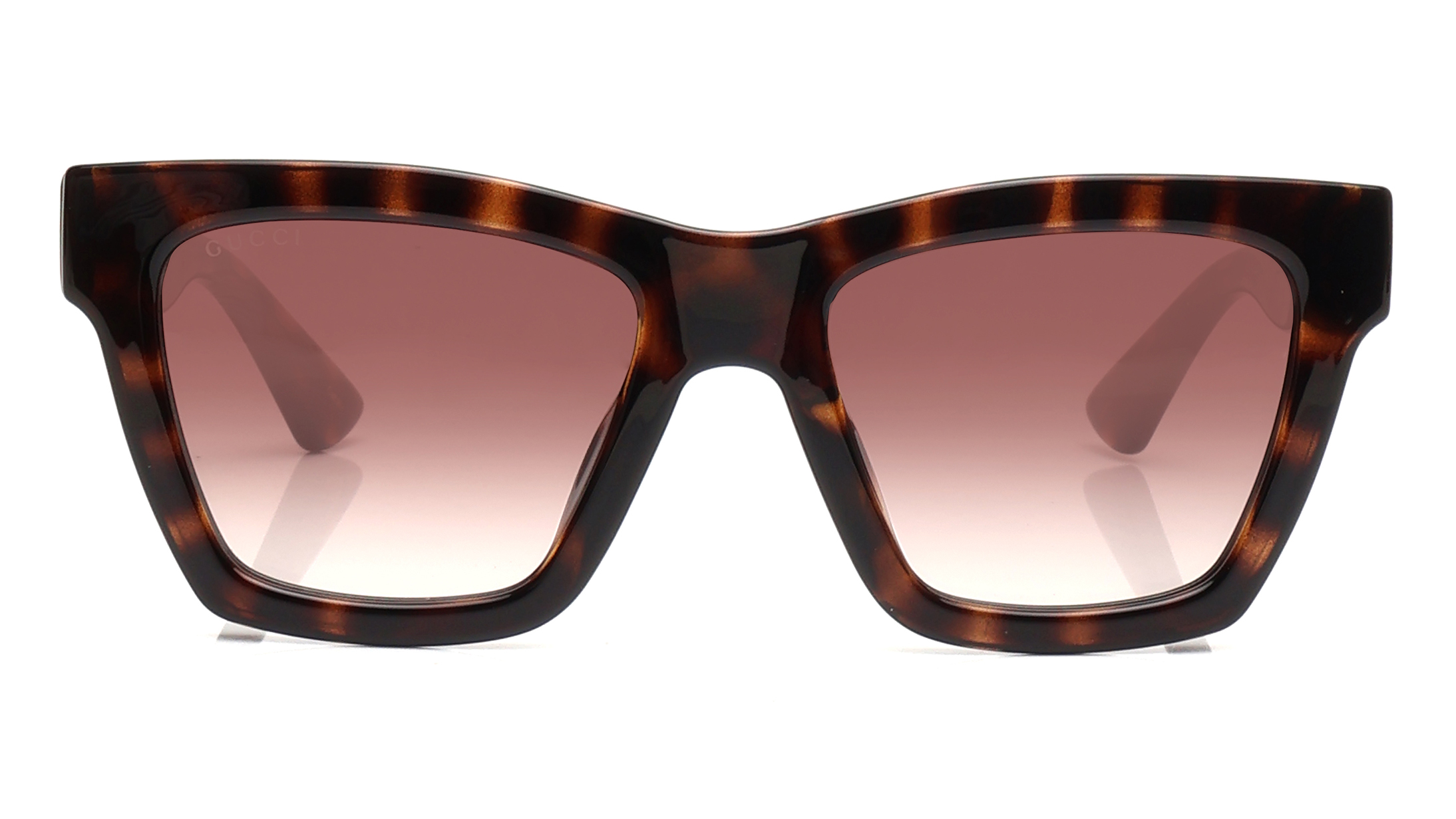 Image 1 of Brown Rectangle Sunglasses for Men from Gucci Available at Titan Eye+