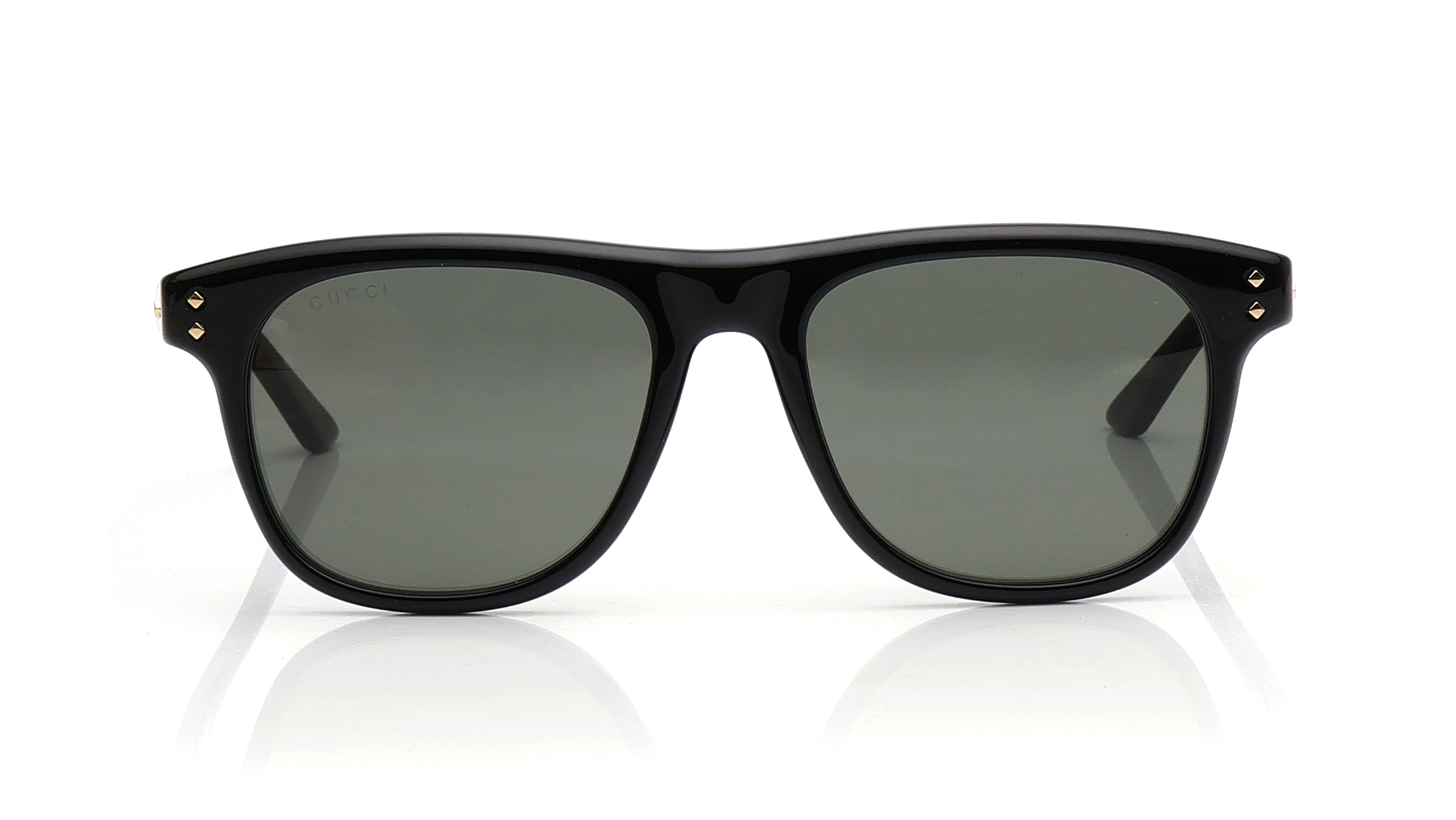 Image 1 of Grey Rectangle Sunglasses for Men from Gucci Available at Titan Eye+