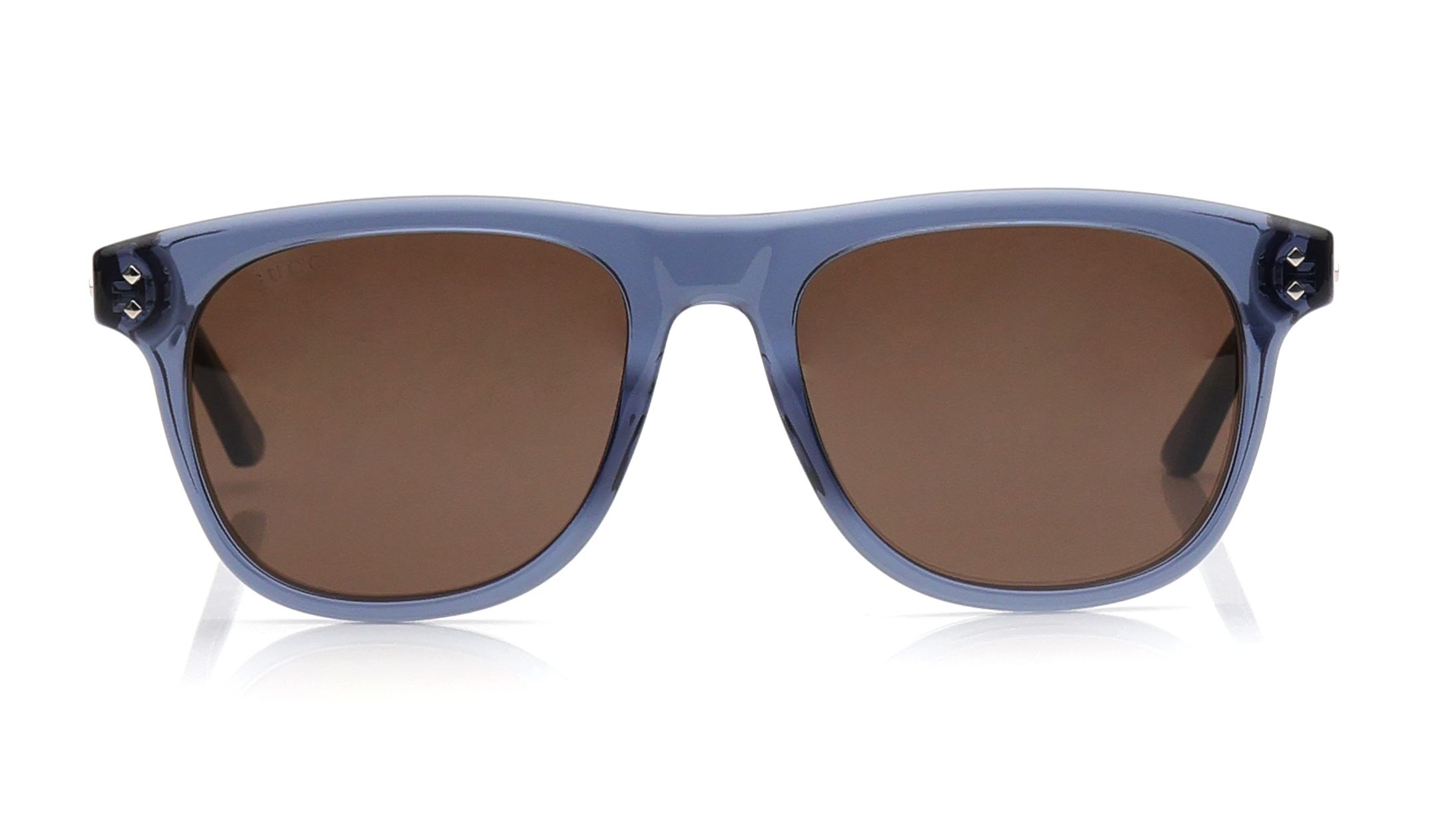 Image 1 of Brown Rectangle Eyeglasses for Men from Gucci Available at Titan Eye+