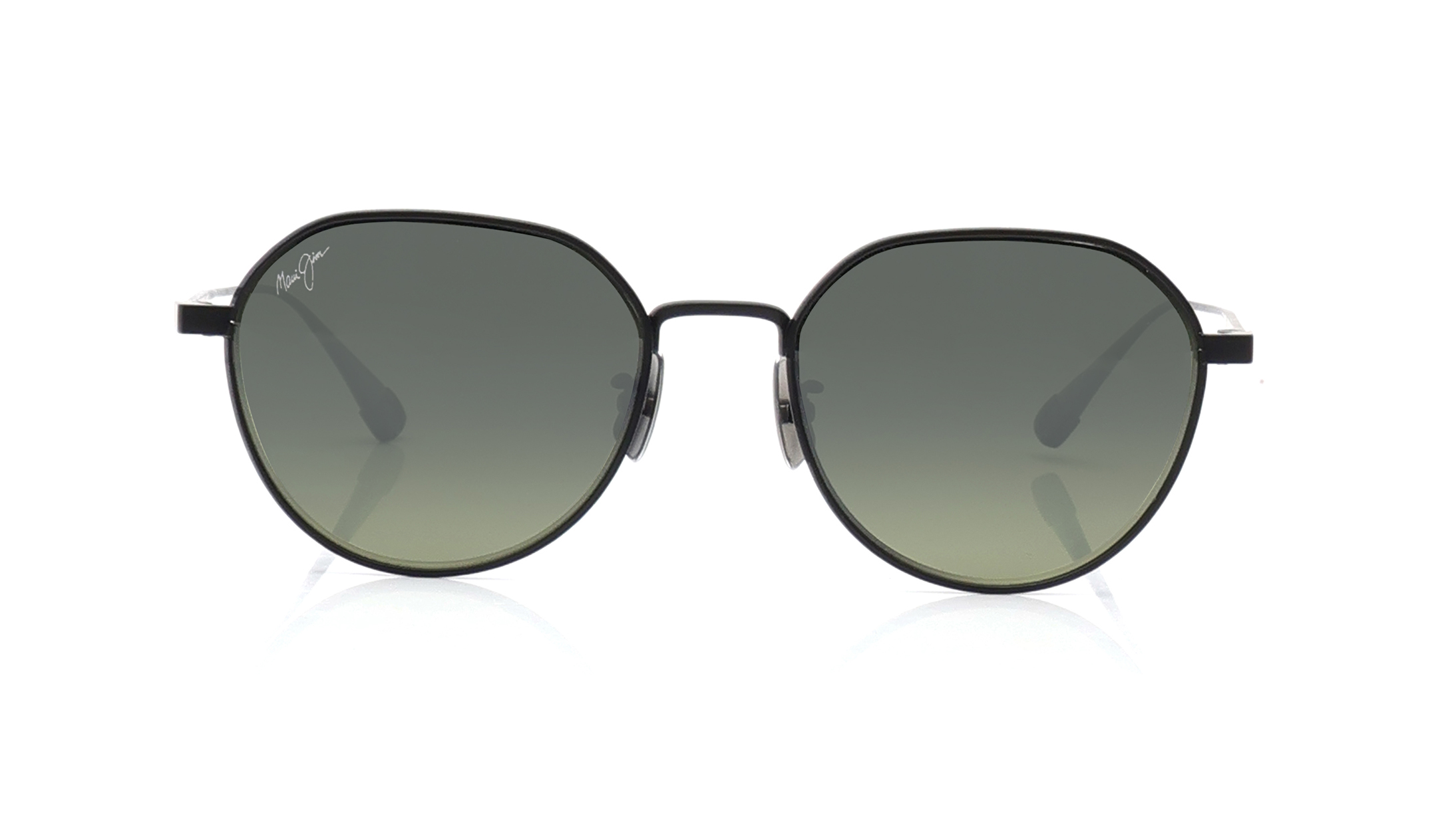 Image 1 of Grey Round Polarized Sunglasses for Men and Women from Maui Jim Available at Titan Eye+