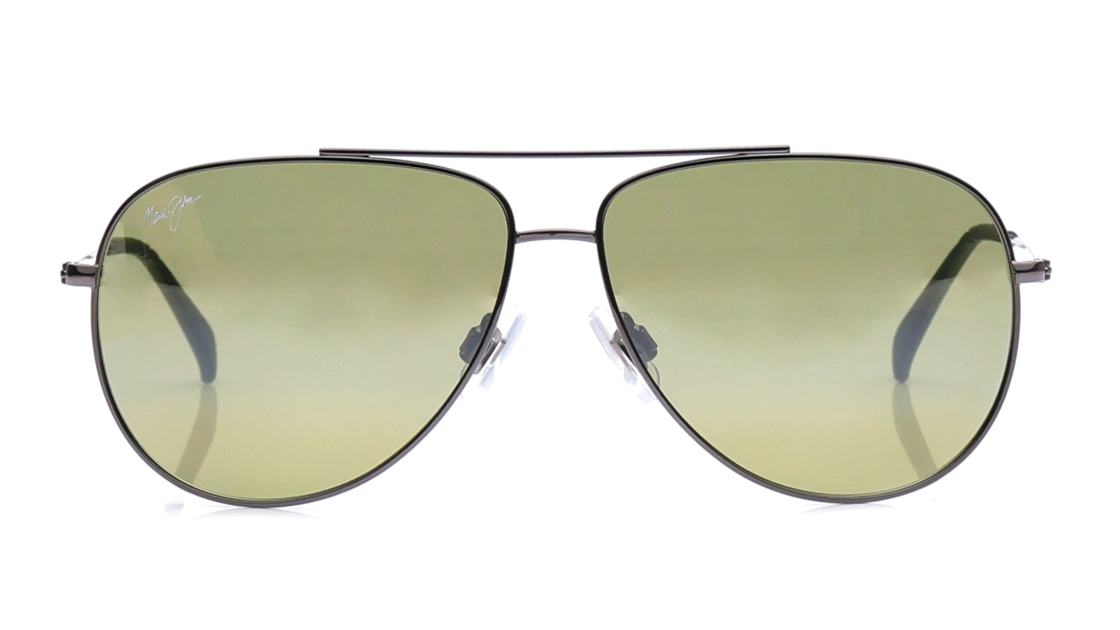Image 1 of Green Aviator Sunglasses for Men and Women from Maui Jim Available at Titan Eye+