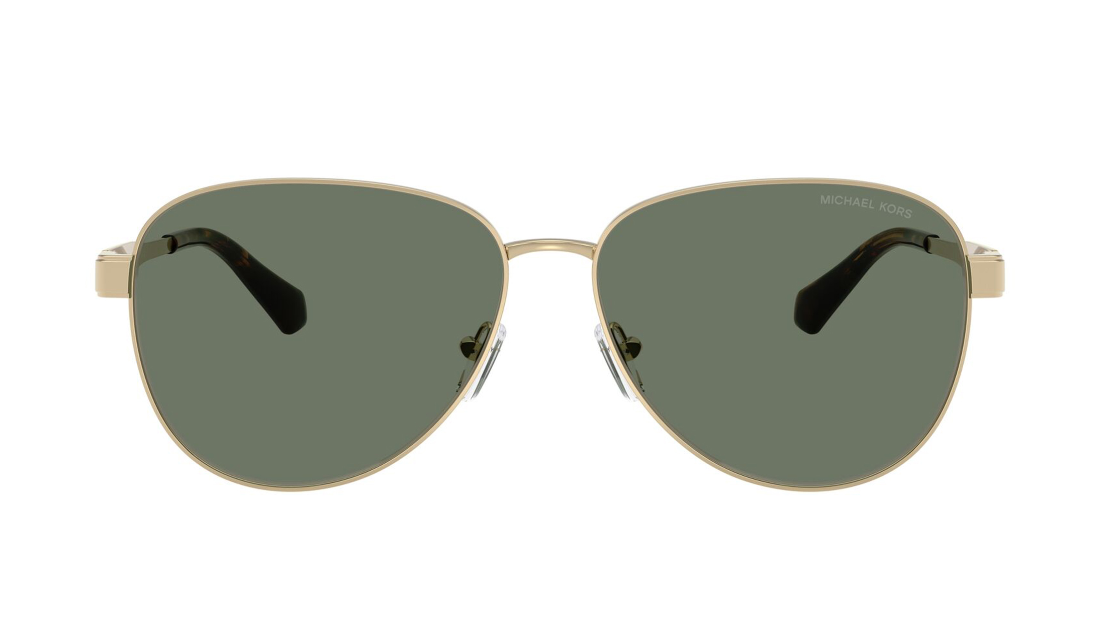 Image 1 of Green Pilot Sunglasses for Women from Michael Kors Available at Titan Eye+