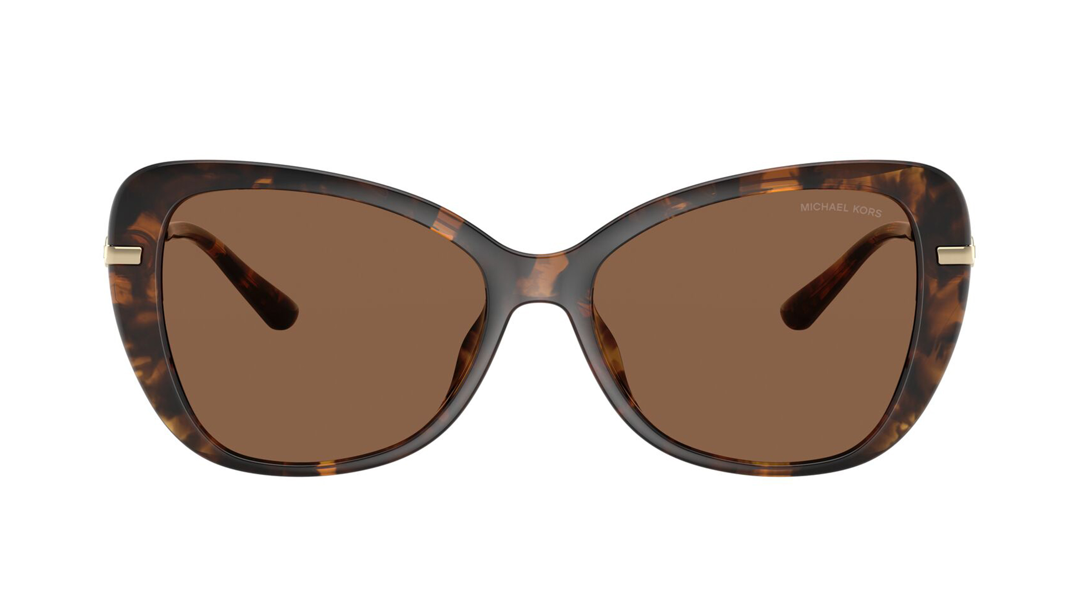 Image 1 of Brown Butterfly Sunglasses for Women from Michael Kors Available at Titan Eye+