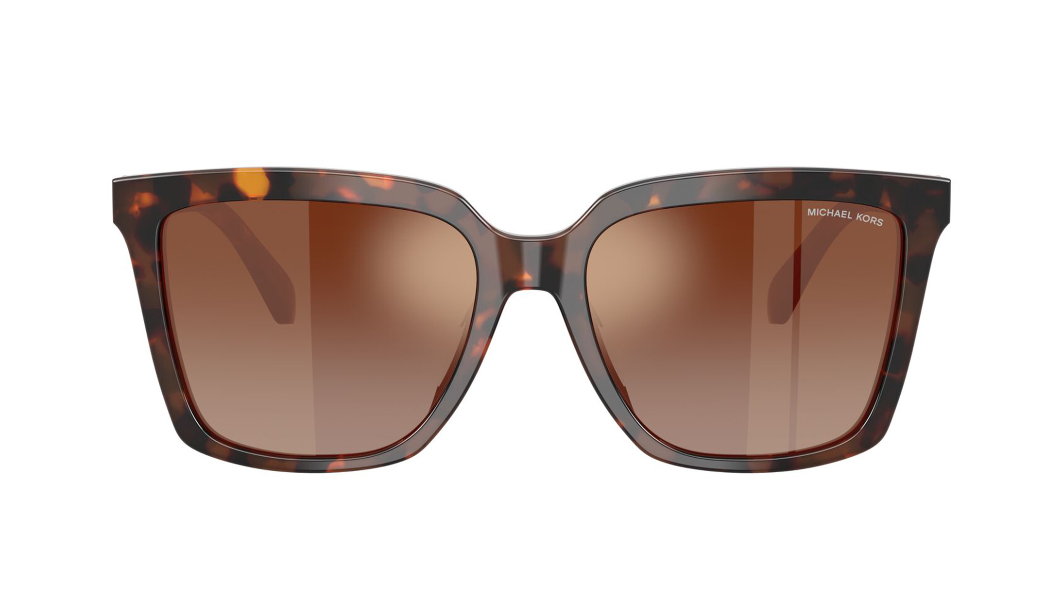 Image 1 of Brown Square Sunglasses for Women from Michael Kors Available at Titan Eye+