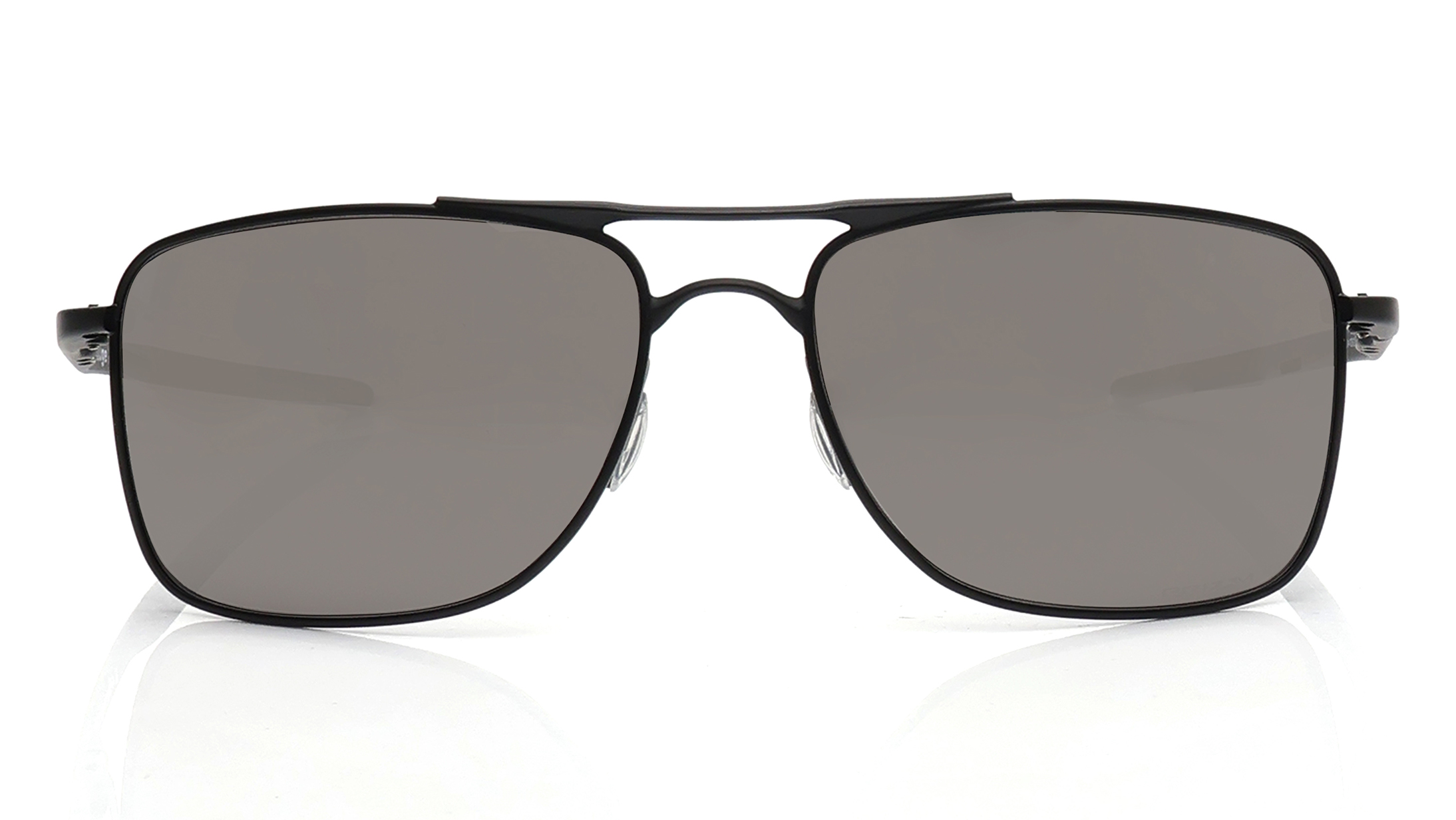 Image 1 of Black Rectangle Polarized Sunglasses for Men from Oakley Available at Titan Eye+