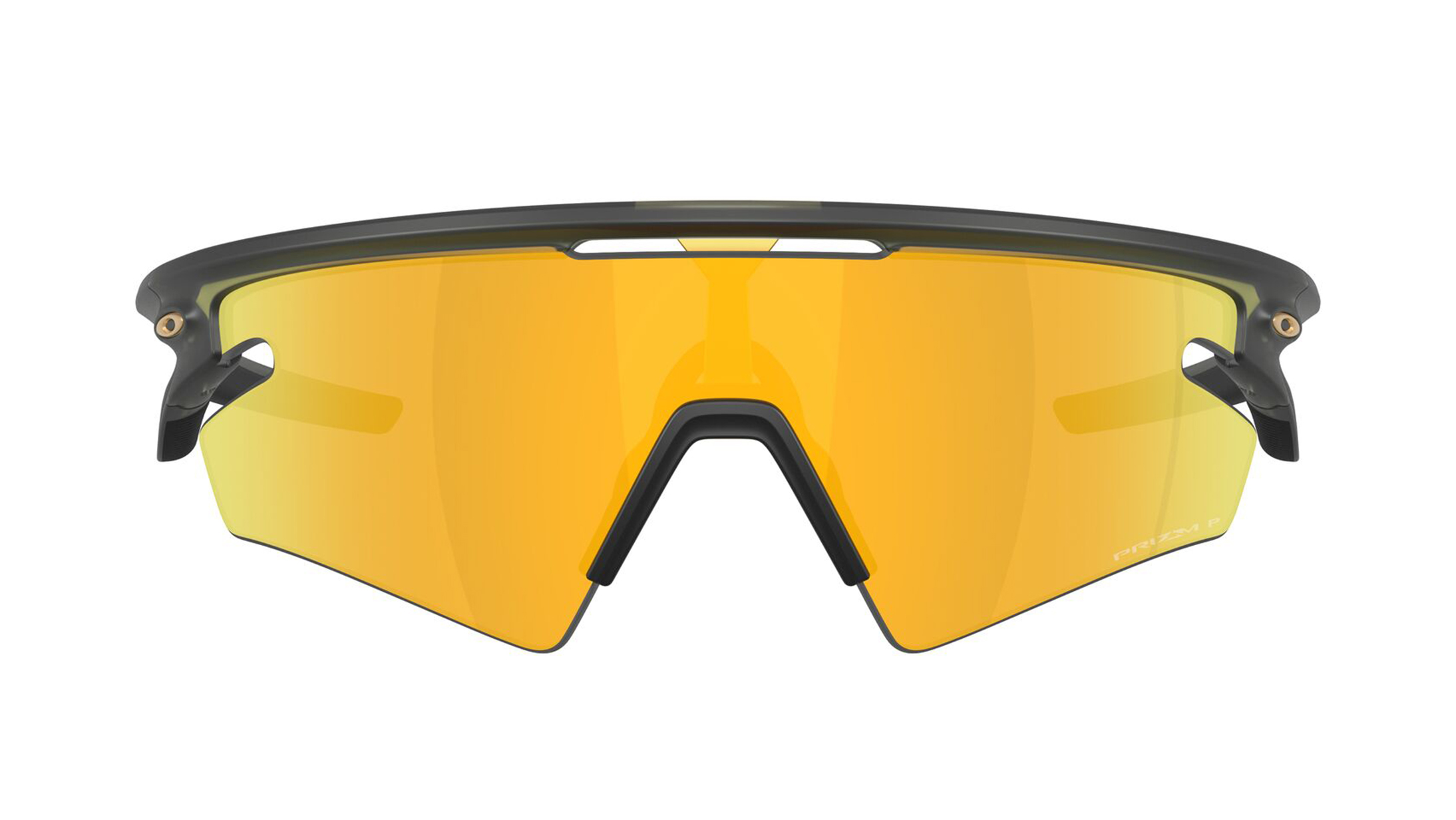 Image 1 of Gold Rectangle Sunglasses for Men and Women from Oakley Available at Titan Eye+