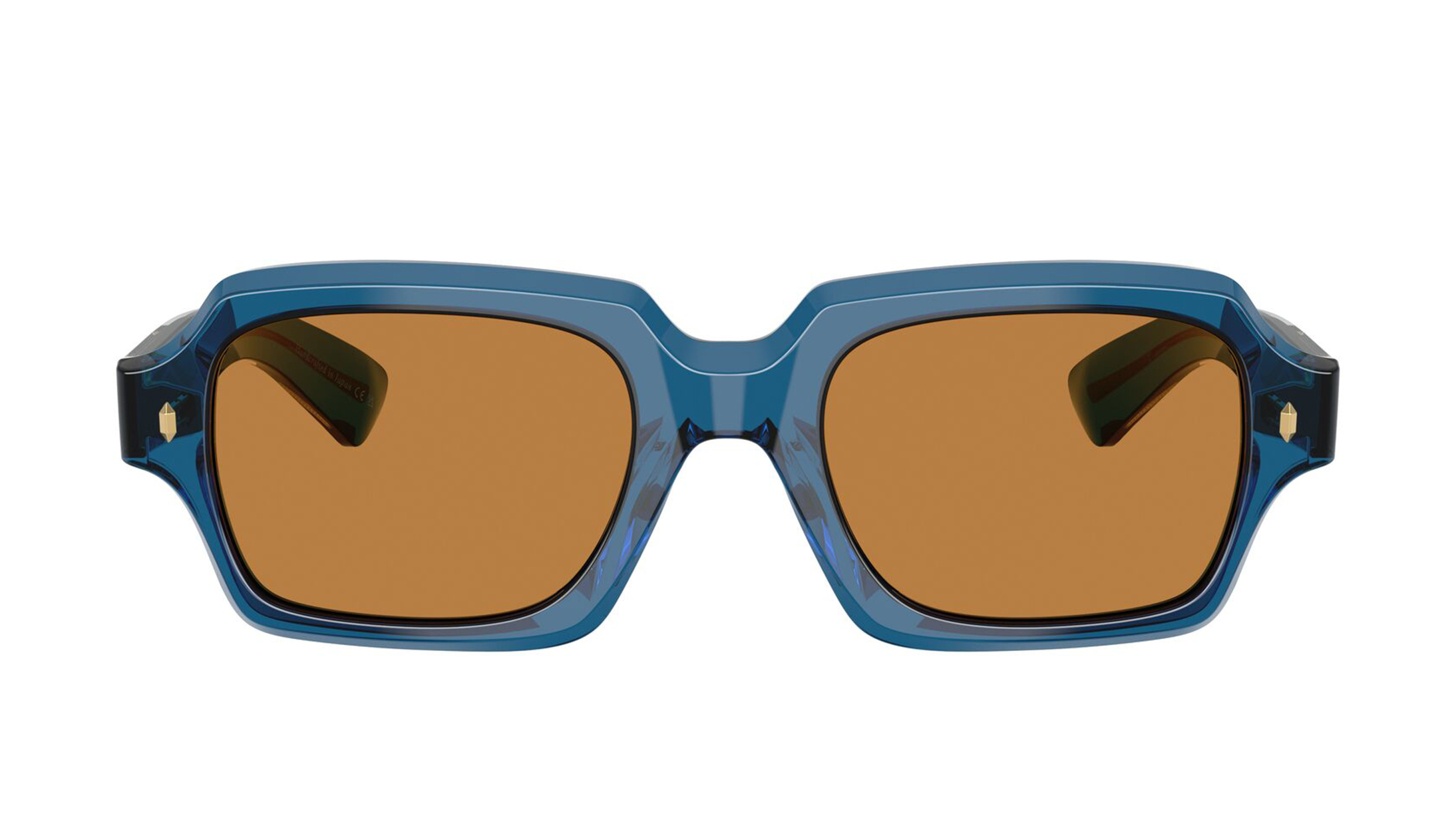 Image 1 of Brown Rectangle Sunglasses for Women from Oliver Peoples Available at Titan Eye+
