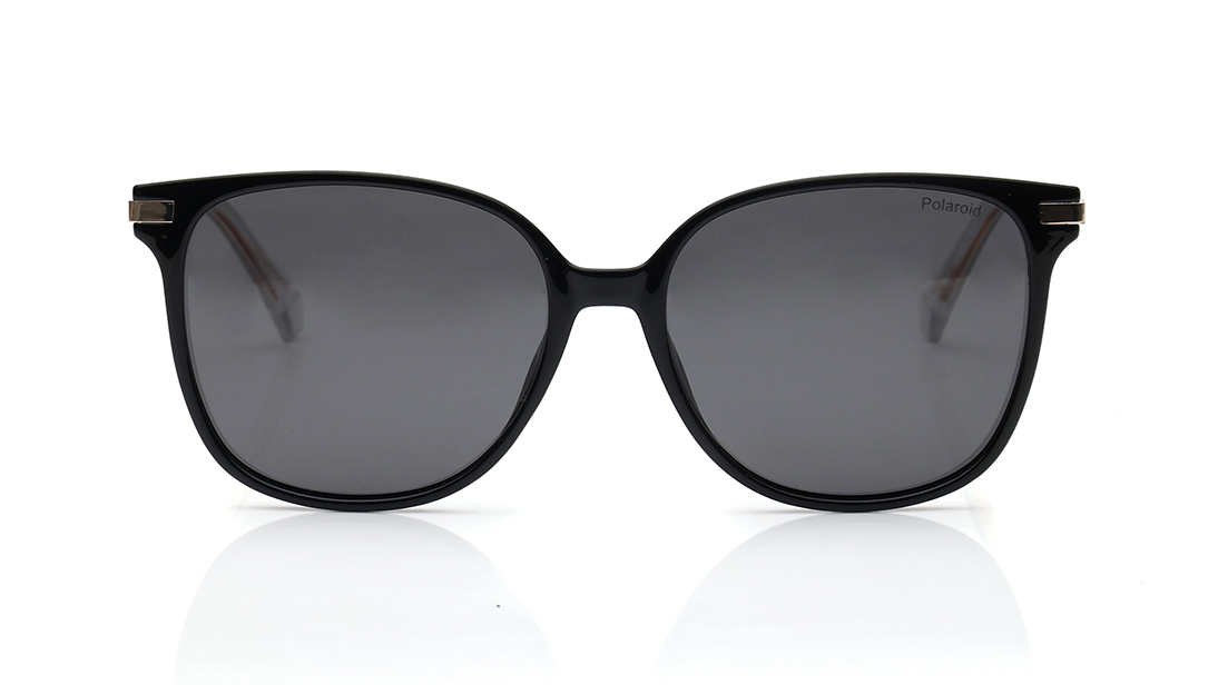 Image 1 of Grey Square Sunglasses for Women from Polaroid Available at Titan Eye+
