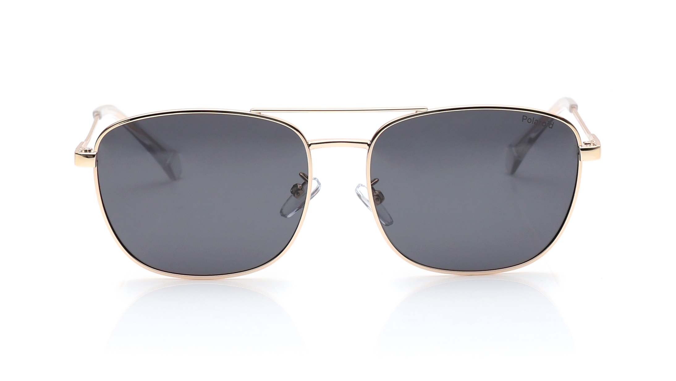 Image 1 of Grey Rectangle Sunglasses for Men from Polaroid Available at Titan Eye+