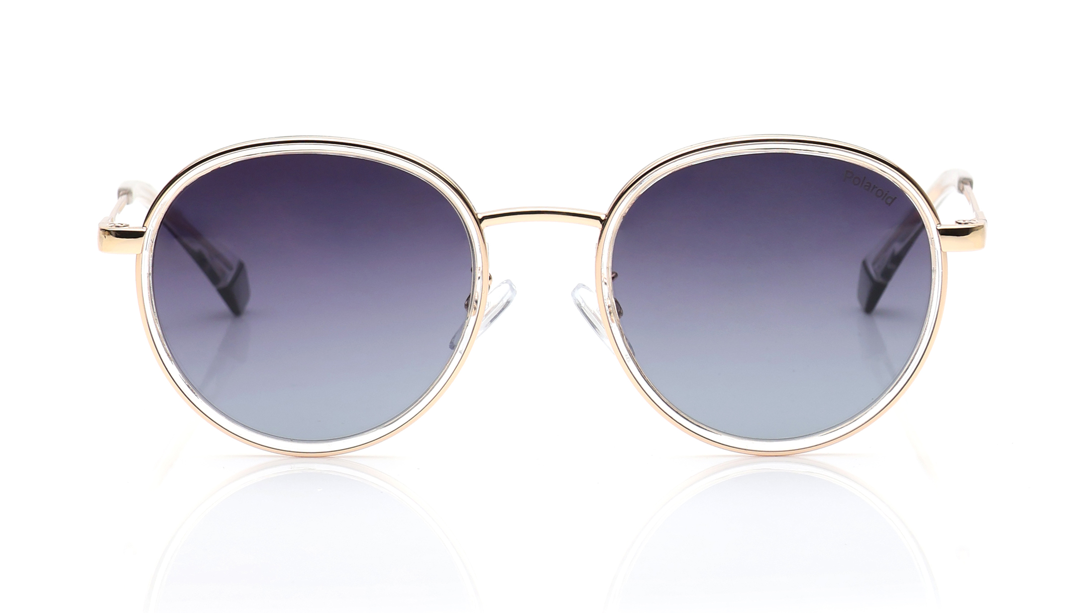 Image 1 of Grey Rectangle Sunglasses for Men and Women from Polaroid Available at Titan Eye+