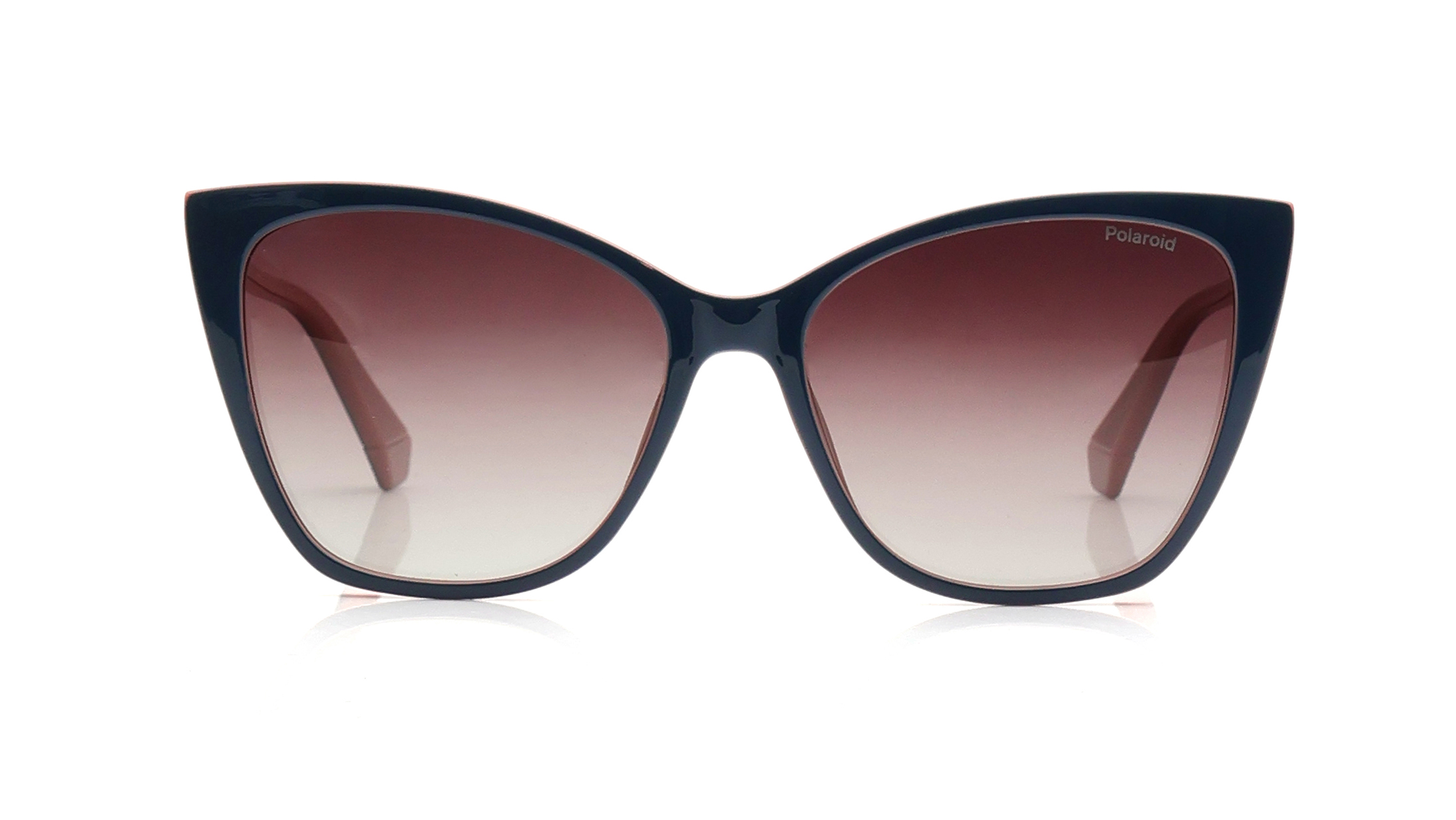 Image 1 of Brown Rectangle Eyeglasses for Women from Polaroid Available at Titan Eye+