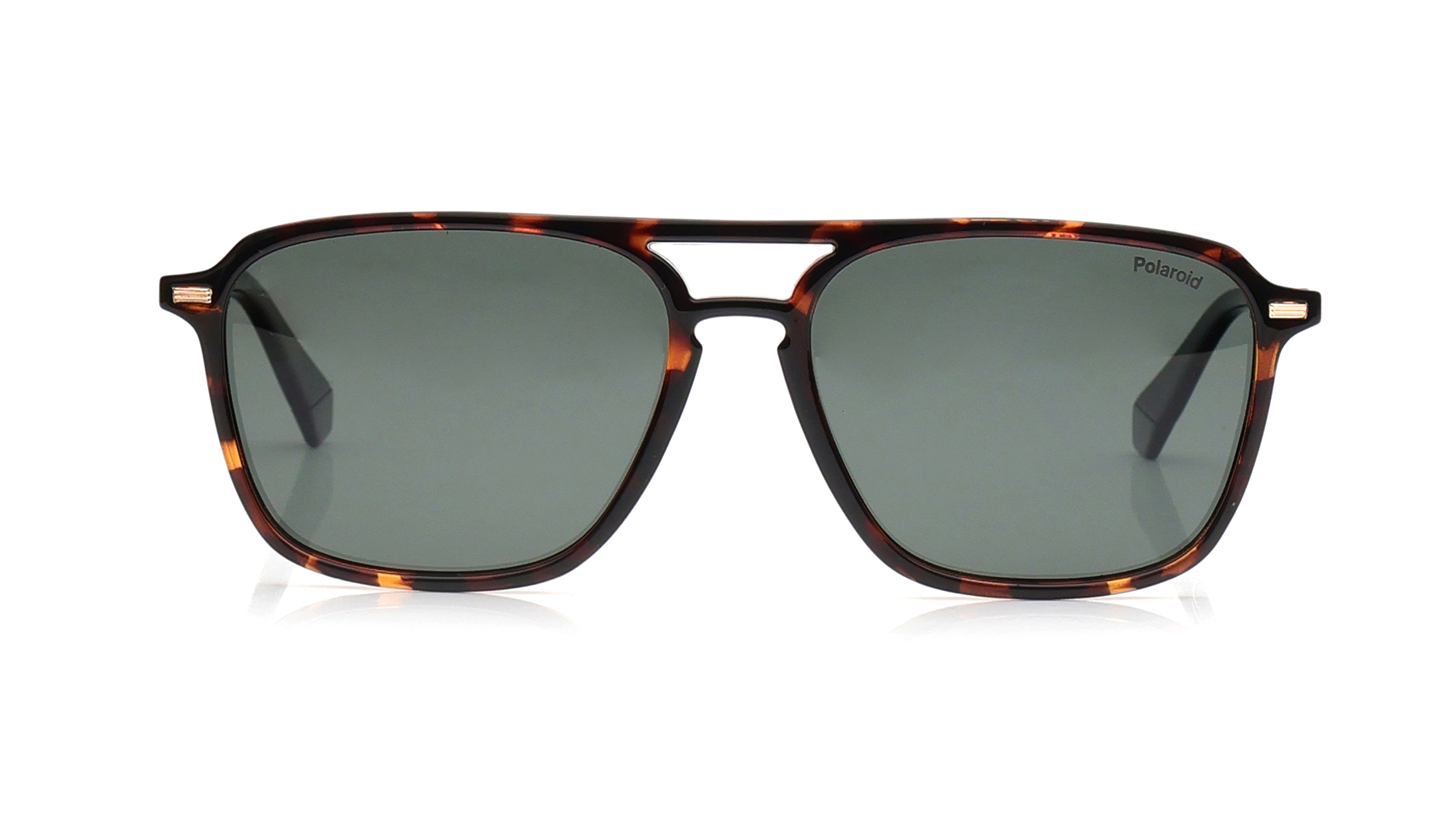Image 1 of Green Rectangle Eyeglasses for Men from Polaroid Available at Titan Eye+