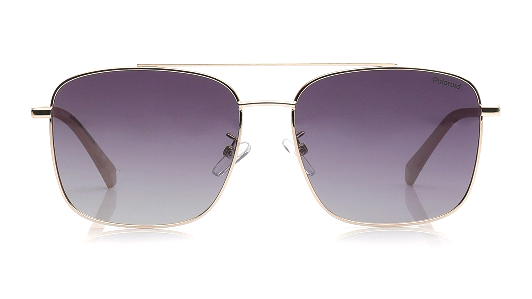 Image 1 of Grey Navigator Sunglasses for Men from Polaroid Available at Titan Eye+