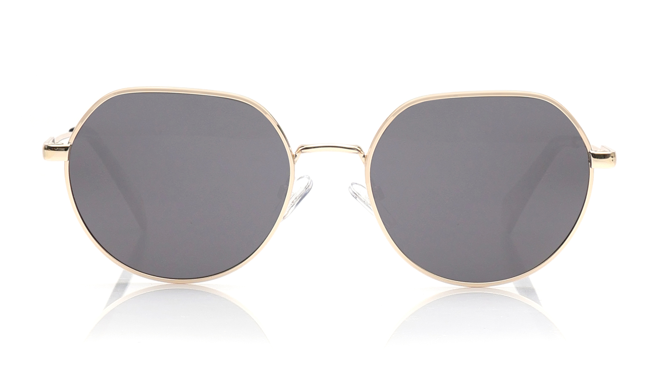 Image 1 of Grey Round Polarized Sunglasses for Men and Women from Polaroid Available at Titan Eye+