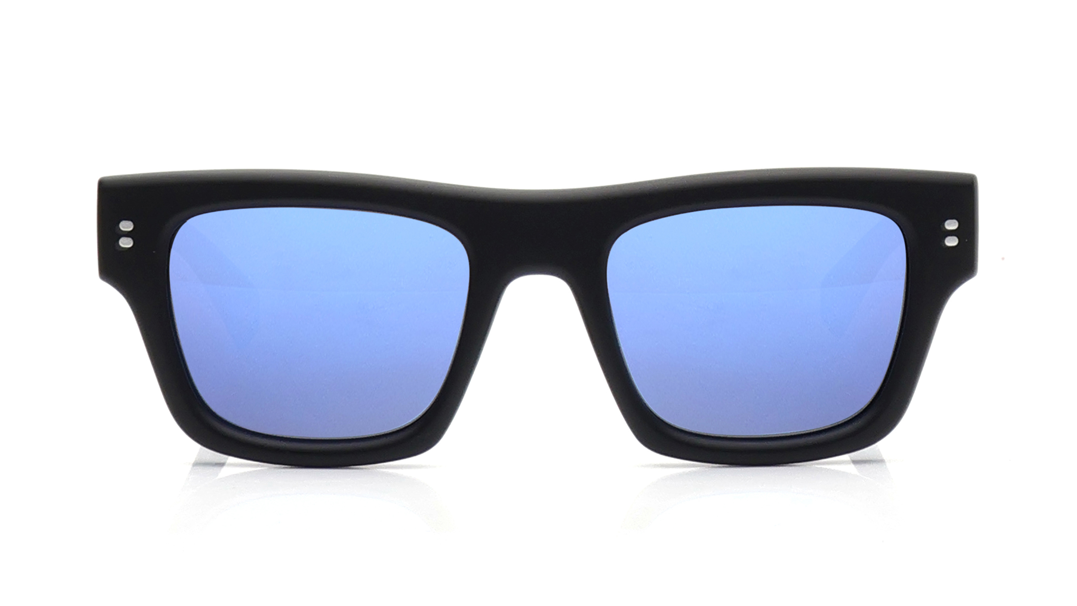 Image 1 of Blue Rectangle Sunglasses for Men from Polaroid Available at Titan Eye+