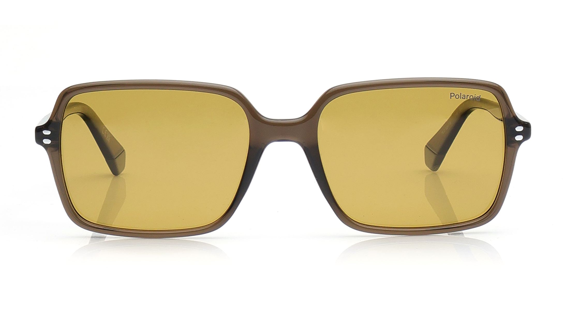 Image 1 of Yellow Square Sunglasses for Men from Polaroid Available at Titan Eye+