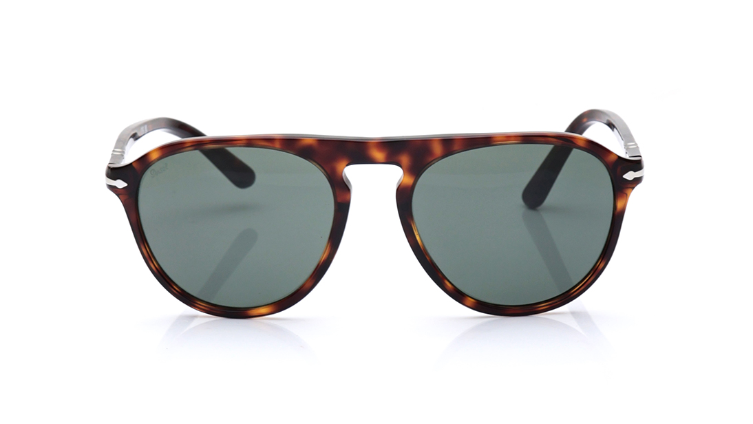 Image 1 of Green Aviator Sunglasses for Men and Women from Persol Available at Titan Eye+