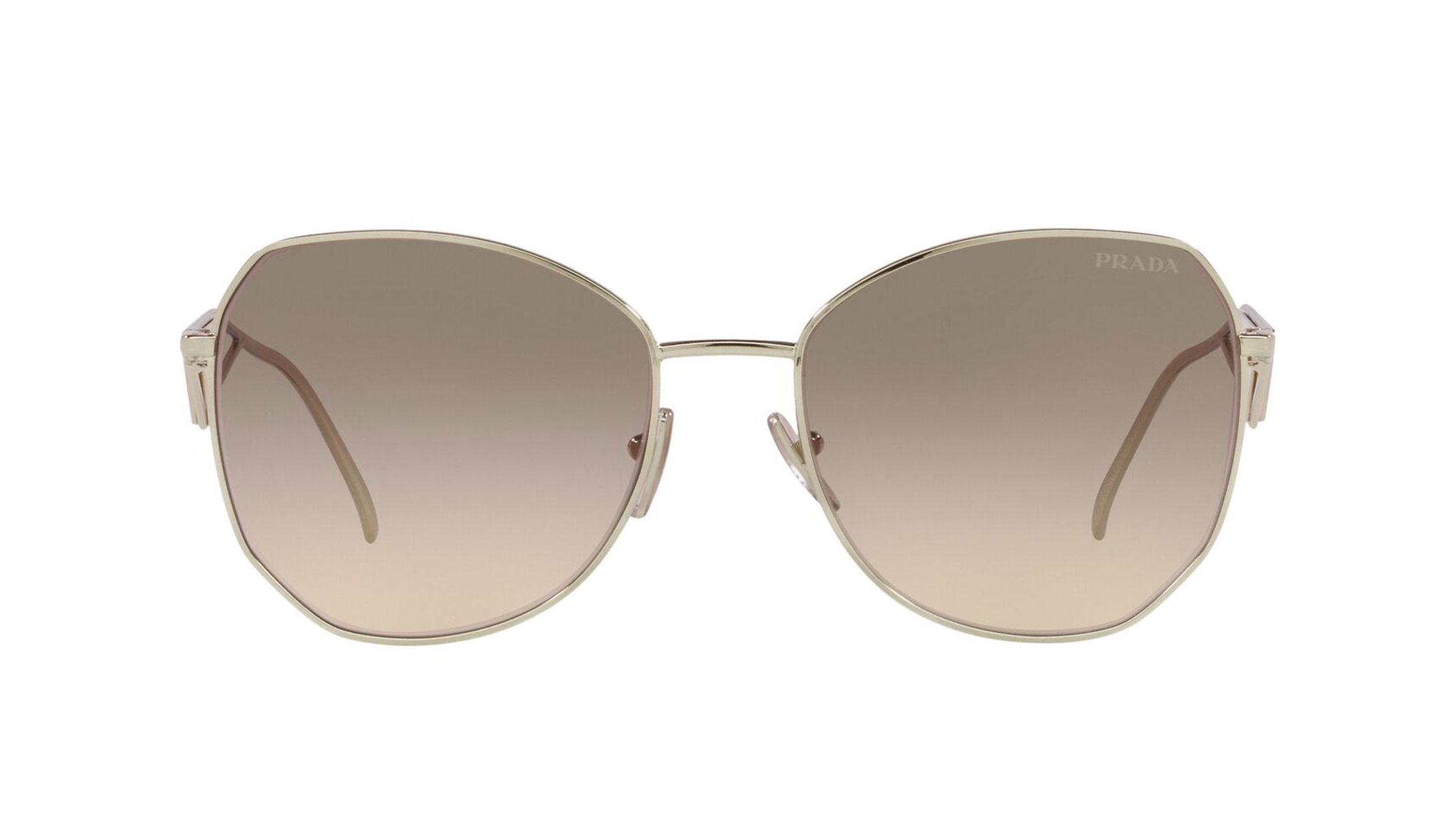 Image 1 of Brown Irregular Sunglasses for Women from Prada Available at Titan Eye+