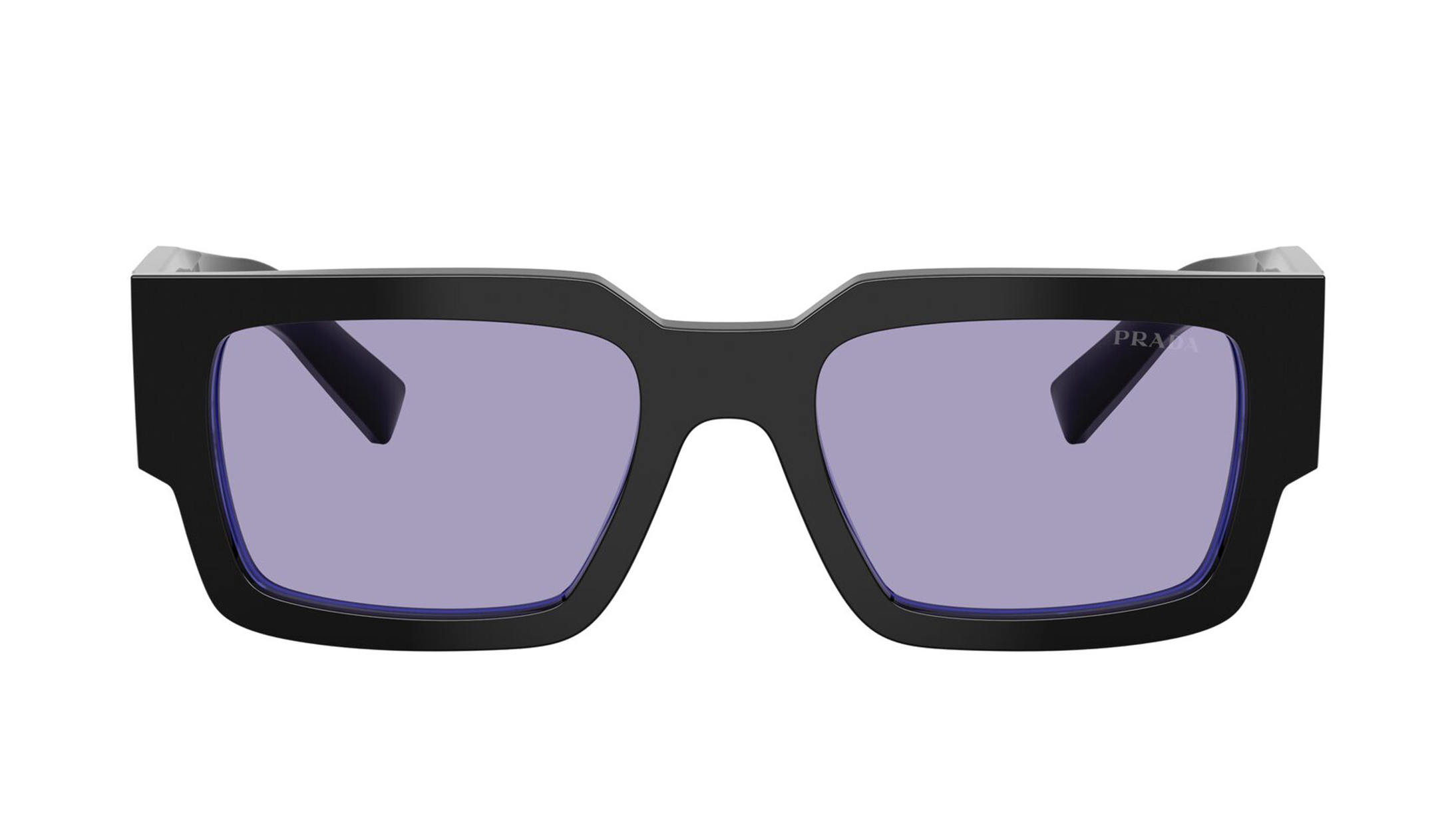 Image 1 of Violet Rectangle Sunglasses for Men from Prada Available at Titan Eye+