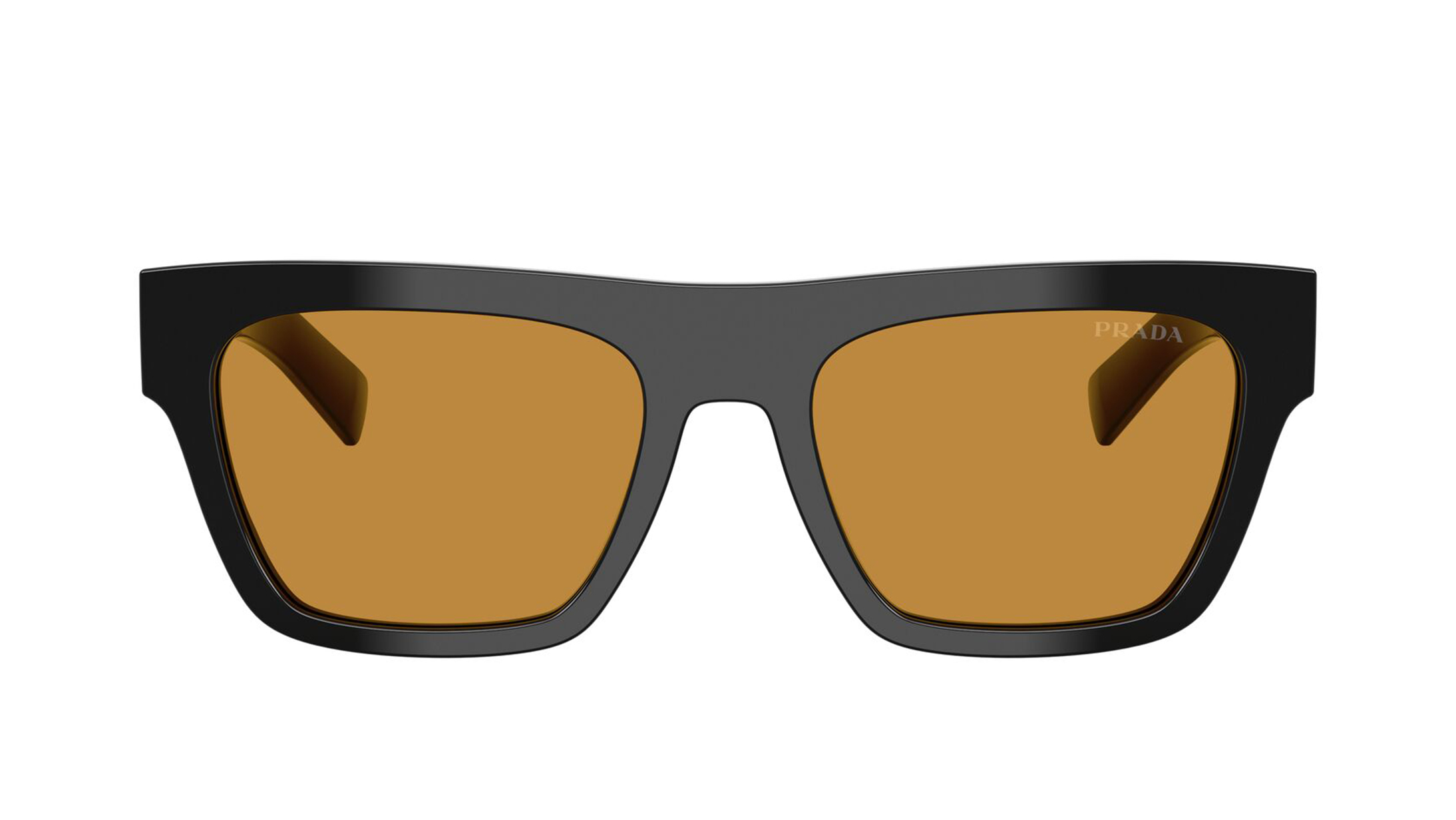 Image 1 of Brown Rectangle Sunglasses for Men from Prada Available at Titan Eye+