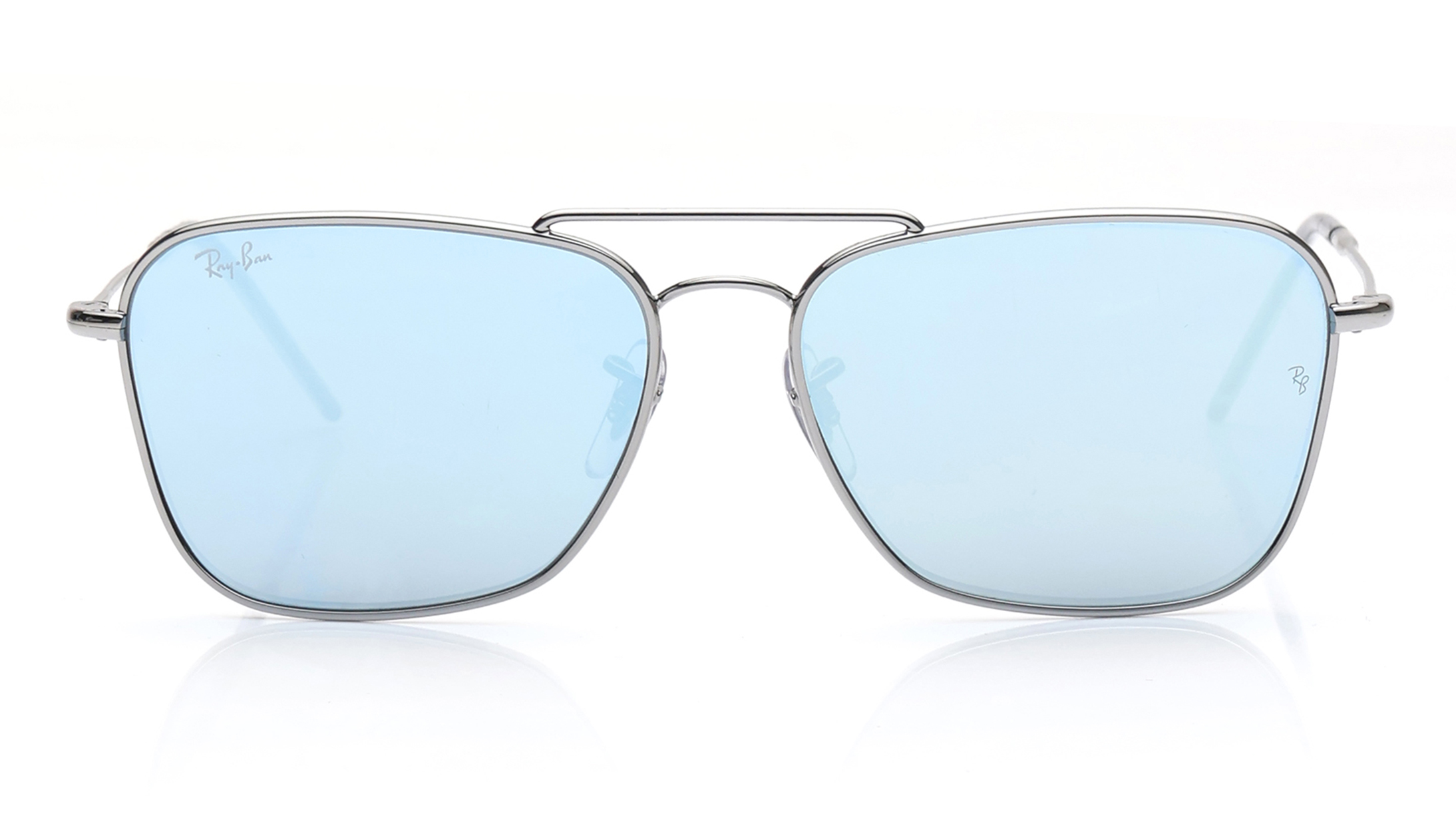 Image 1 of Blue Navigator Sunglasses for Men and Women from Rayban Available at Titan Eye+