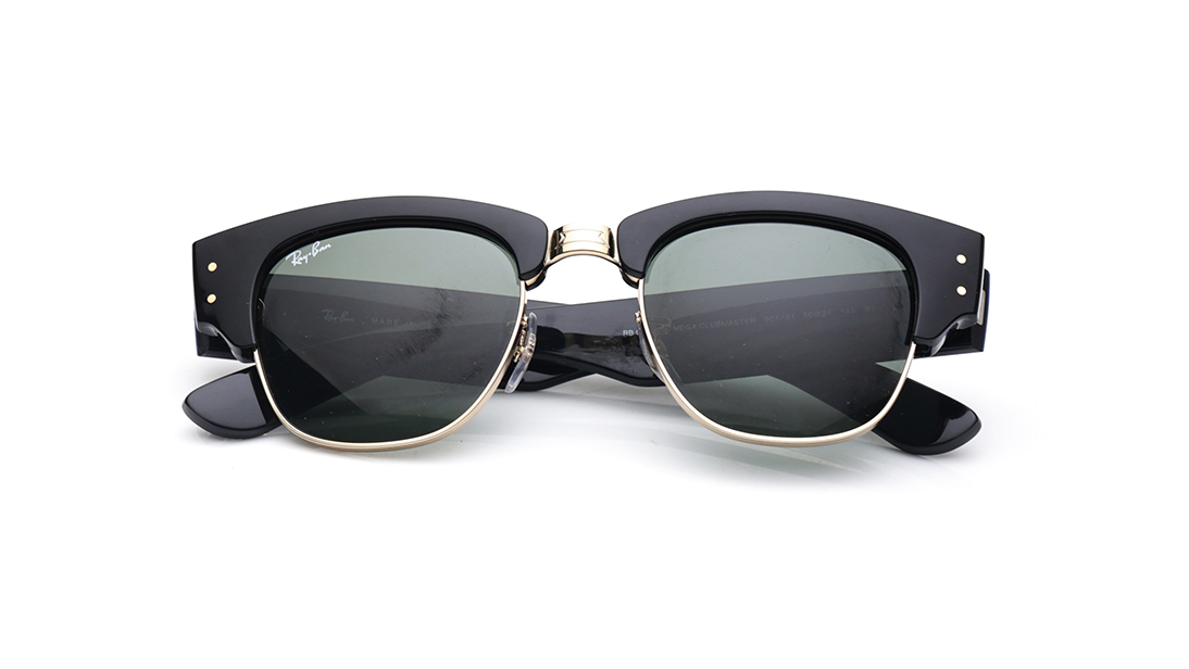 Image 6 of Green Clubmaster Sunglasses for Men and Women  from Rayban Available at Titan Eye+