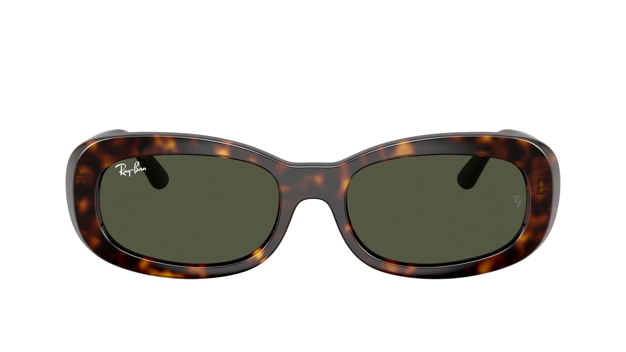Image 1 of Green Oval Sunglasses for Women from Rayban Available at Titan Eye+