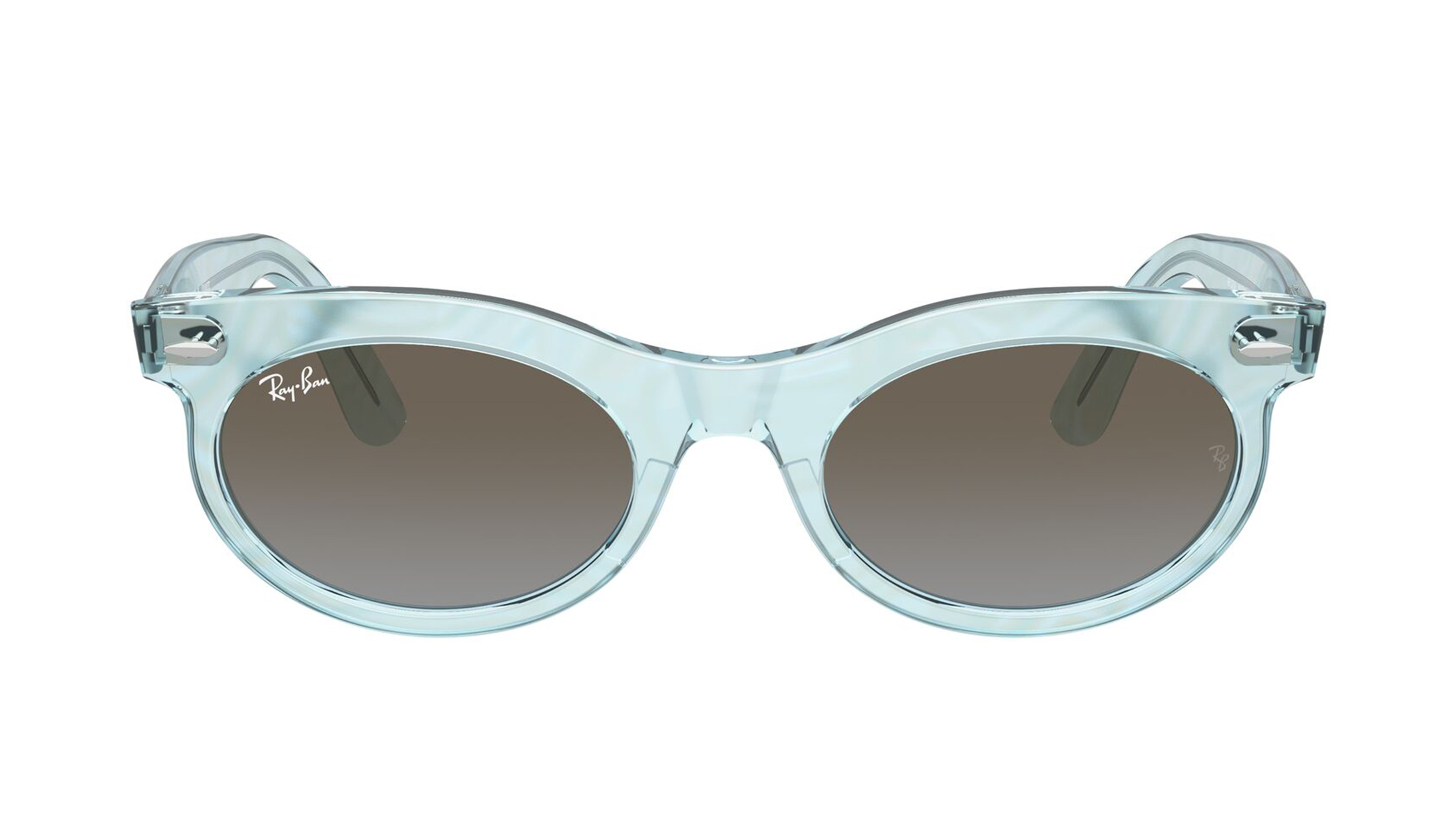 Image 1 of Blue Oval Sunglasses for Men and Women from Rayban Available at Titan Eye+