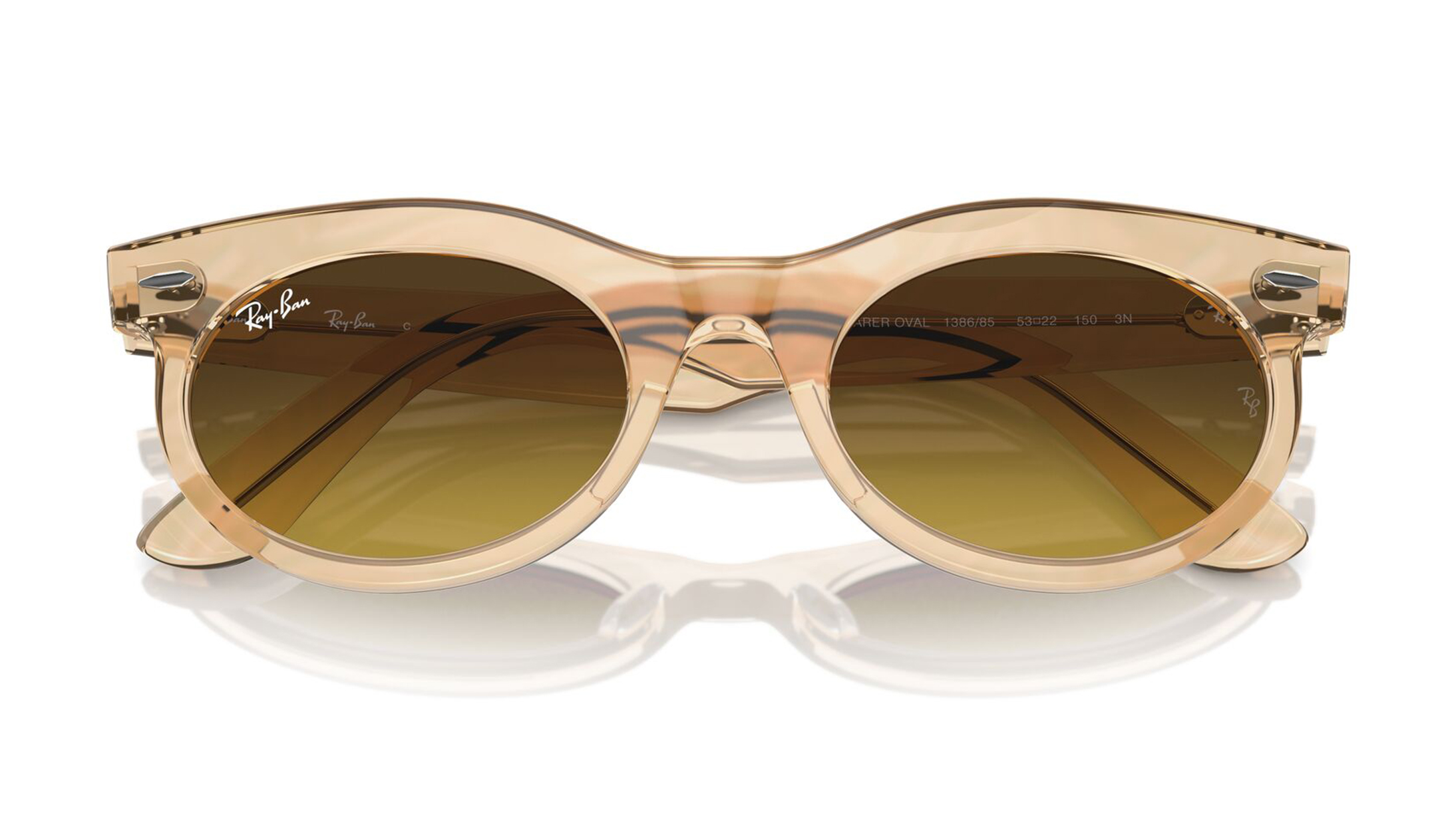 Image 6 of Brown Oval Sunglasses for Men and Women from Rayban Available at Titan Eye+