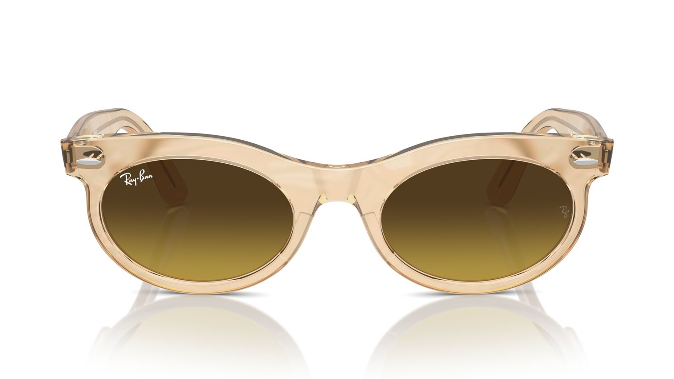 Image 9 of Brown Oval Sunglasses for Men and Women from Rayban Available at Titan Eye+