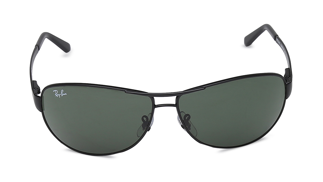 Image 1 of Green Aviator Sunglasses for Men from Rayban Available at Titan Eye+