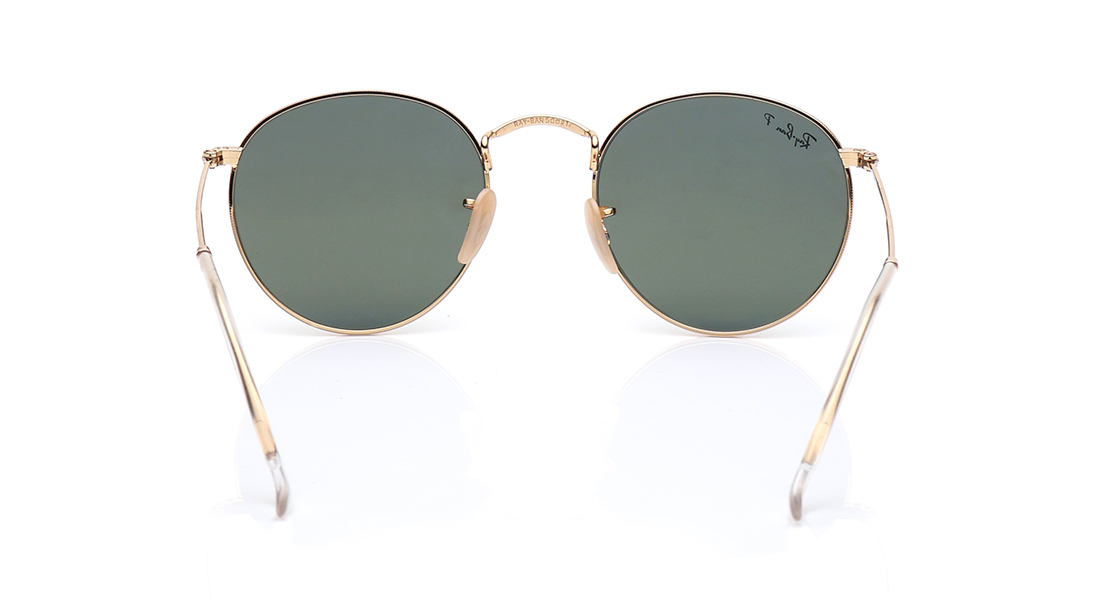 Image 4 of Gold Round Sunglasses for Men from Rayban Available at Titan Eye+