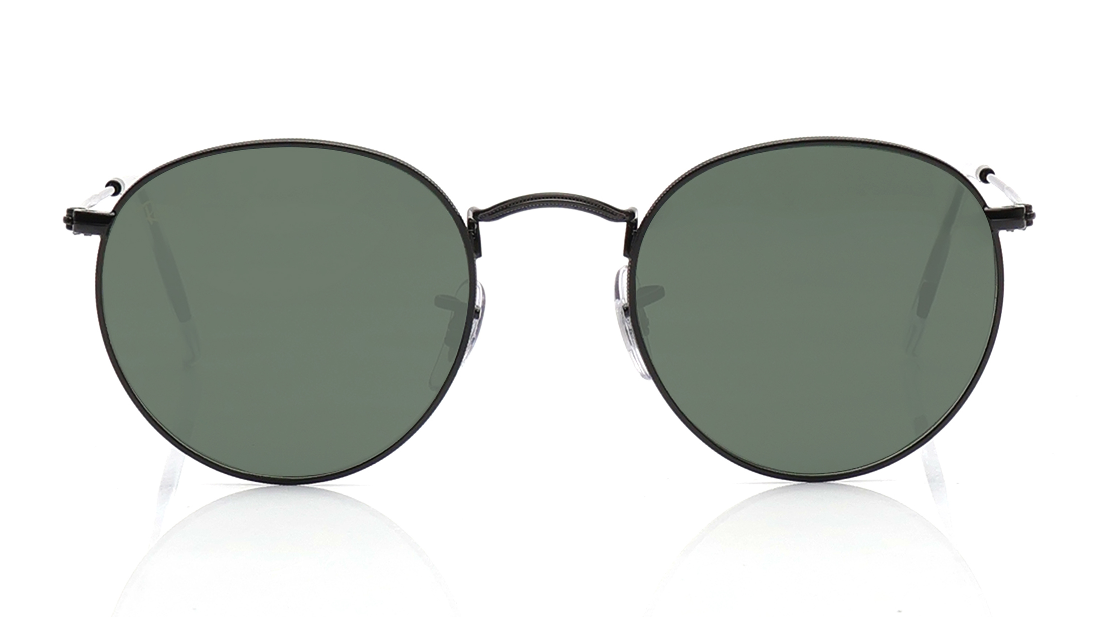Image 1 of Green Round Sunglasses for Men from Rayban Available at Titan Eye+