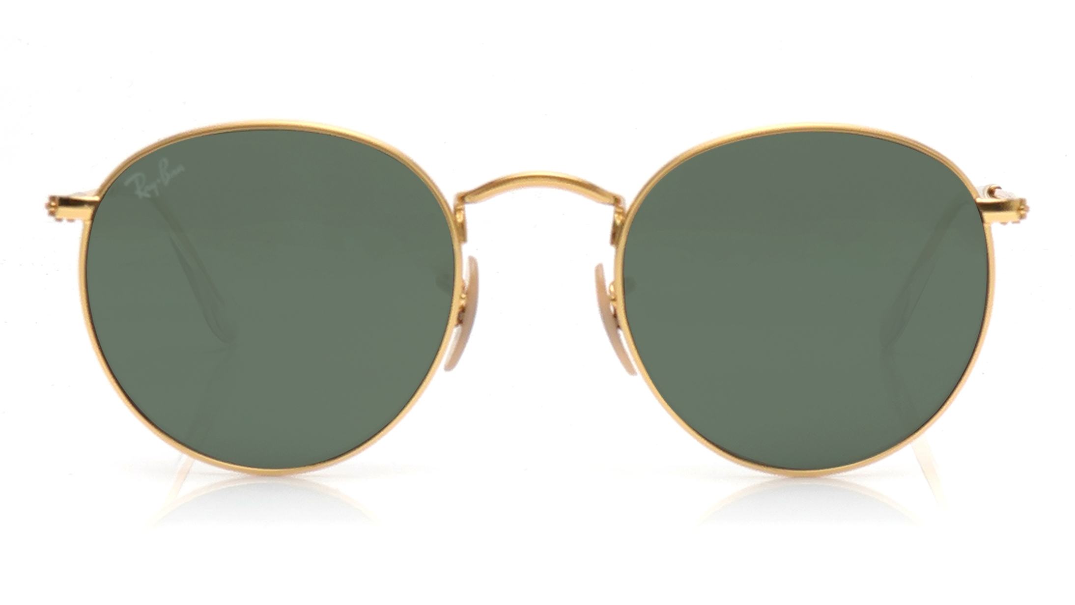 Image 1 of Green Round Sunglasses for Men from Rayban Available at Titan Eye+