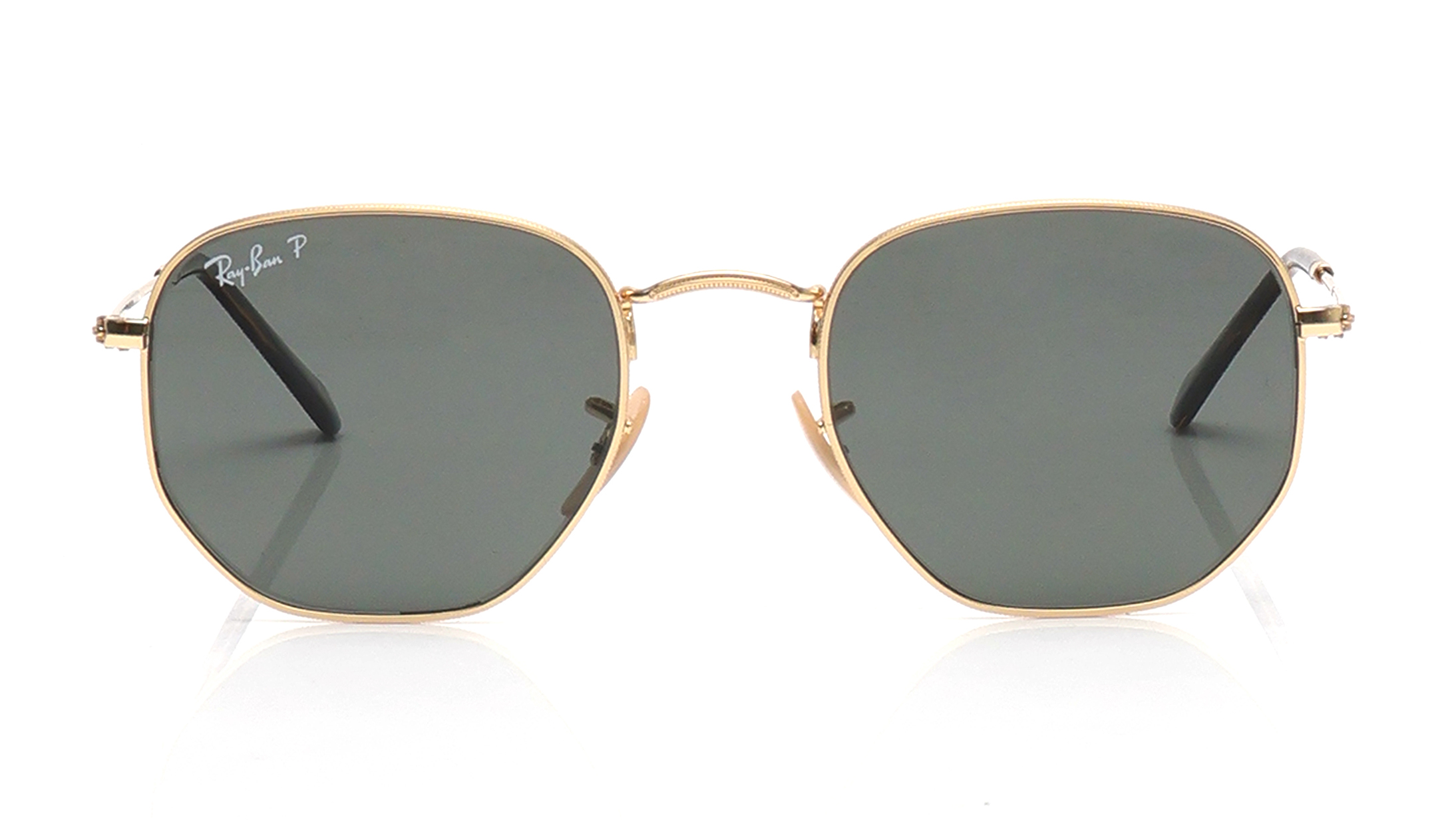 Image 1 of Green Irregular Polarized Sunglasses for Men and Women from Rayban Available at Titan Eye+