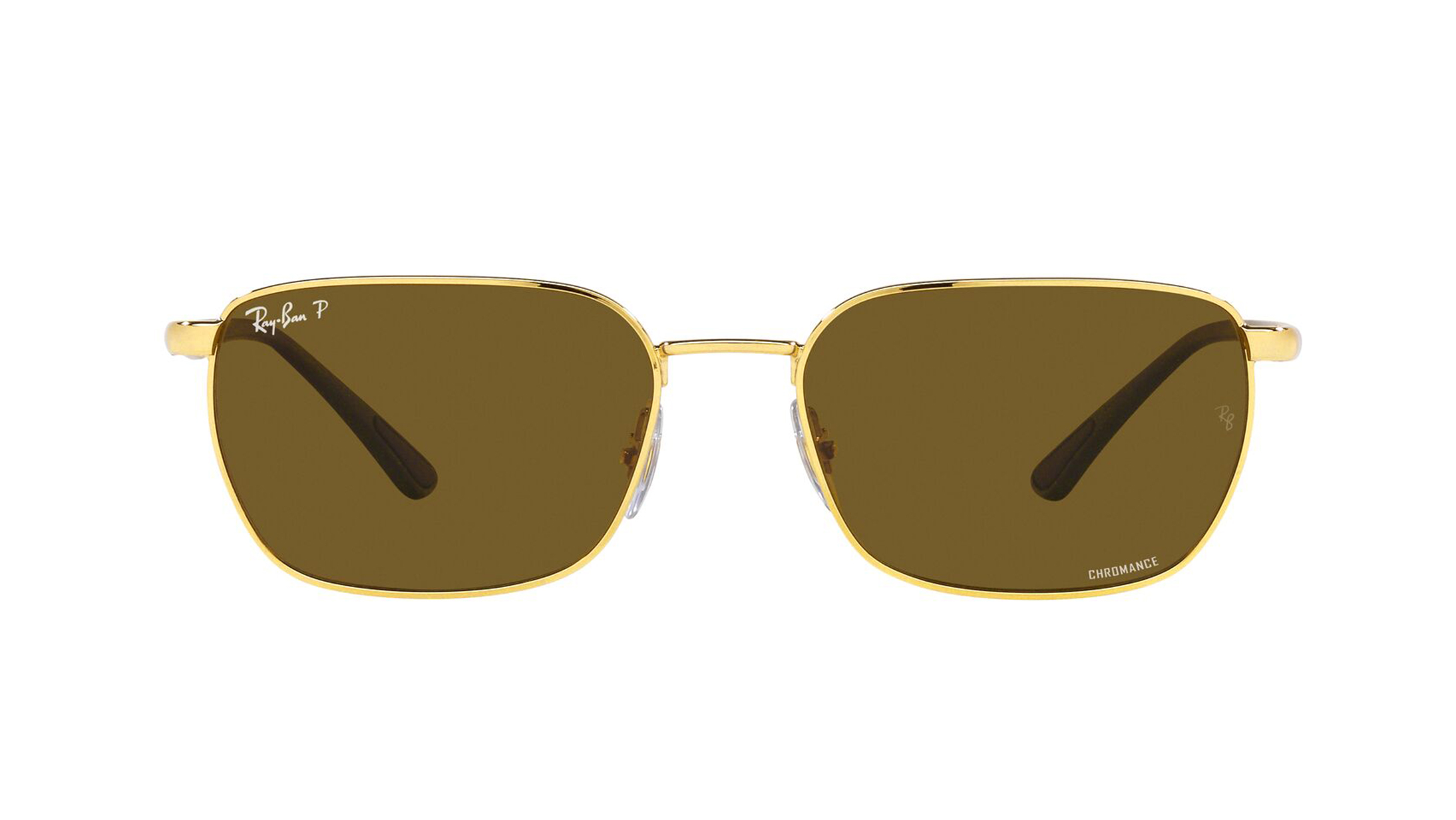 Image 1 of Brown Irregular Polarized Sunglasses for Men and Women from Rayban Available at Titan Eye+