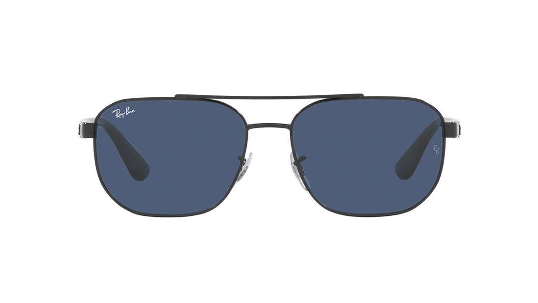 Image 1 of Blue Geometric Sunglasses for Men from Rayban Available at Titan Eye+