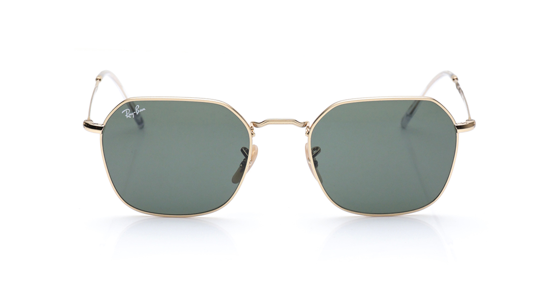 Image 1 of Gold Irregular Sunglasses for Men and Women from Rayban Available at Titan Eye+