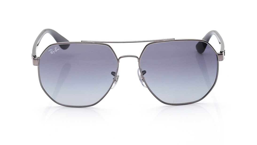 Image 1 of Grey Irregular Sunglasses for Men and Women from Rayban Available at Titan Eye+