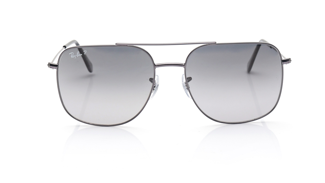 Image 1 of Grey Square Sunglasses for Unisex from Rayban Available at Titan Eye+