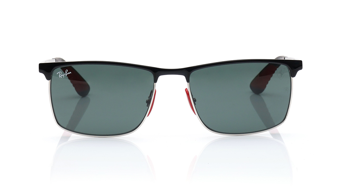 Image 1 of Black Rectangle Sunglasses for Men and Women from Rayban Available at Titan Eye+