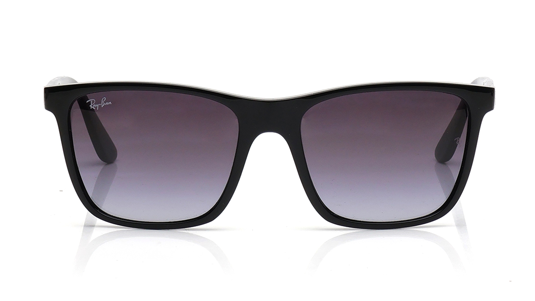 Image 1 of Grey Square Sunglasses for Men from Rayban Available at Titan Eye+