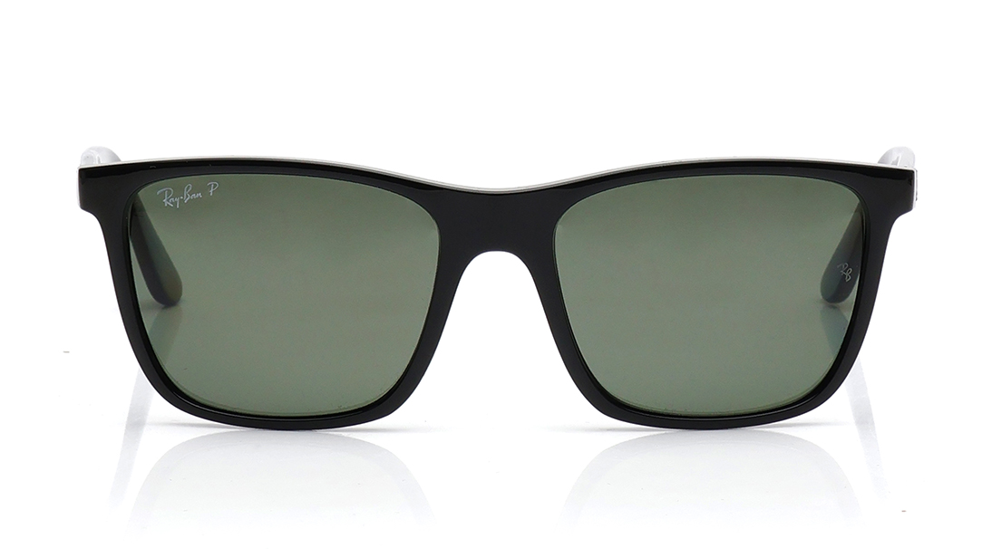 Image 1 of Green Square Sunglasses for Men from Rayban Available at Titan Eye+
