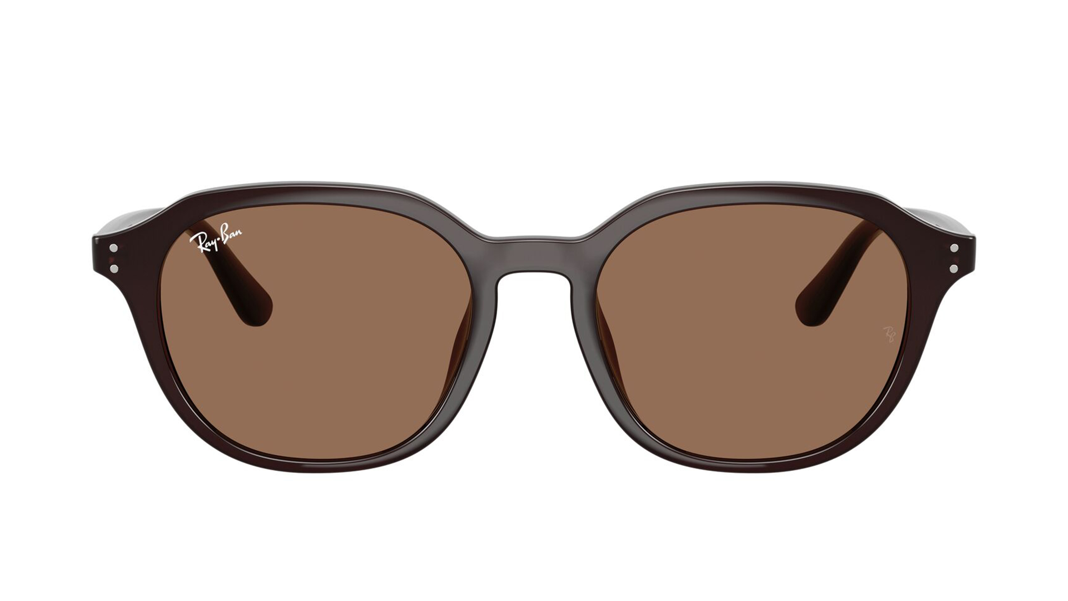 Image 1 of Brown Square Sunglasses for Men and Women from Rayban Available at Titan Eye+
