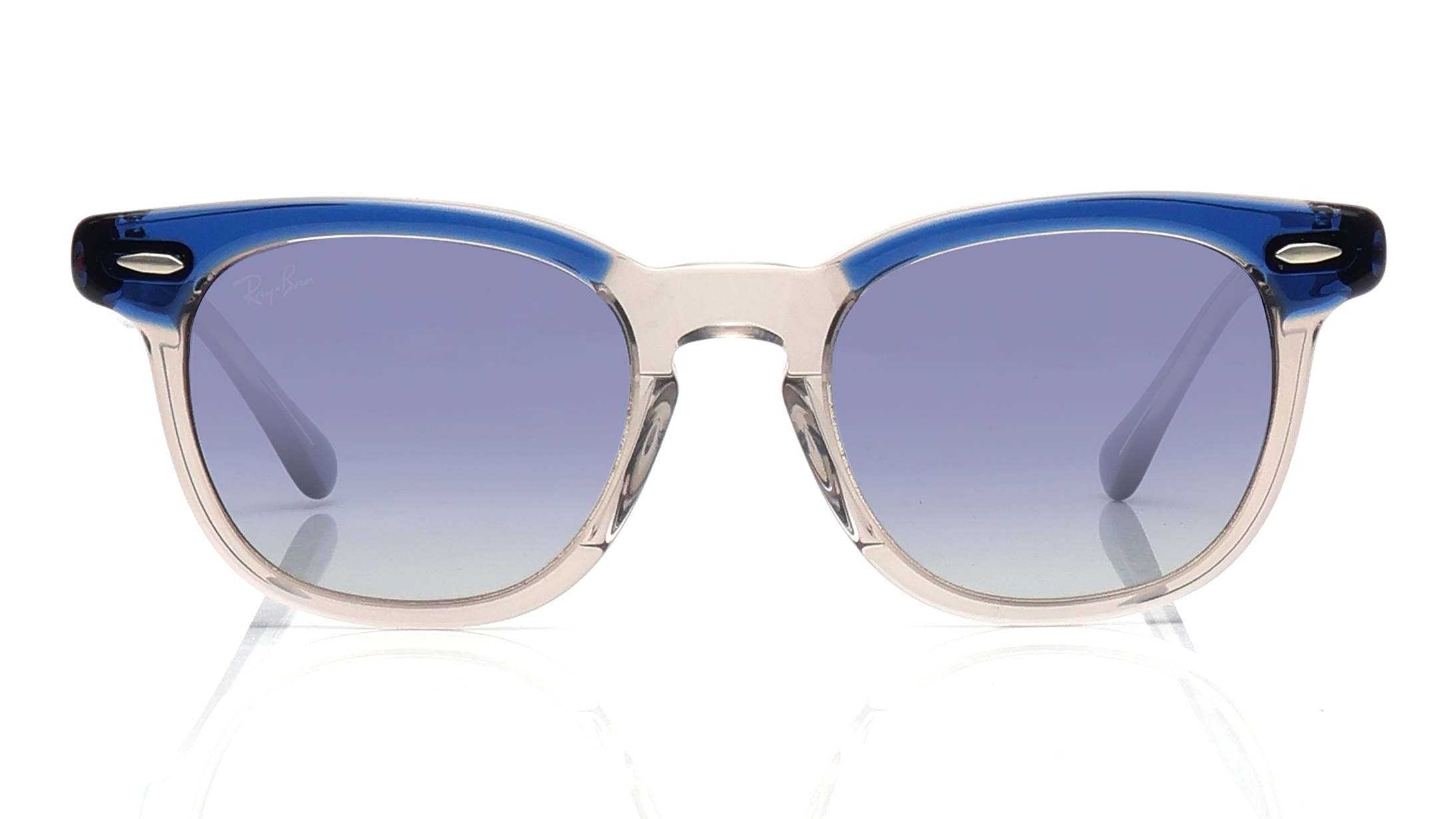 Image 1 of Blue Wayfarer Sunglasses for Men and Women from Rayban Available at Titan Eye+