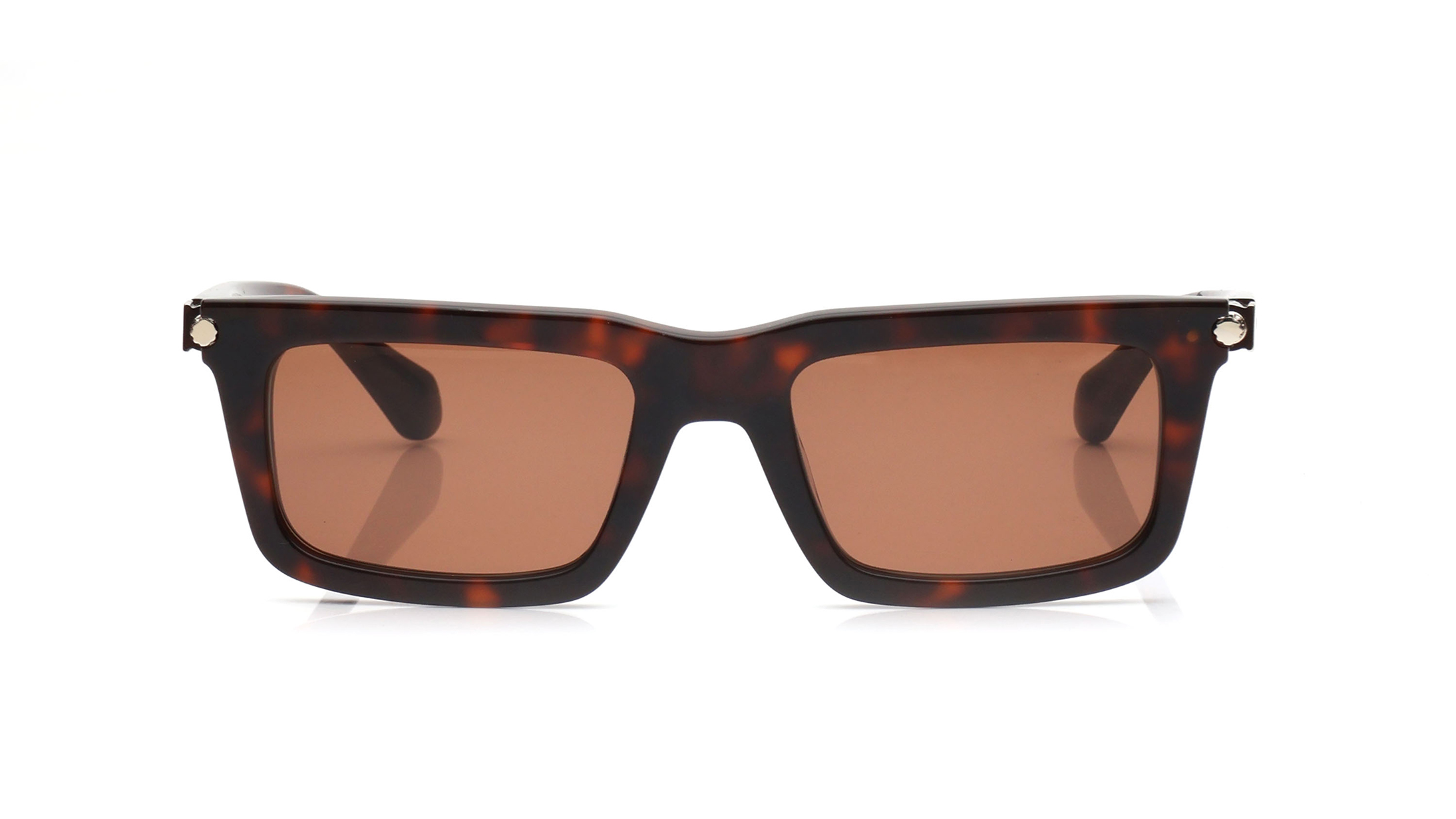 Image 1 of Brown Rectangle Sunglasses for Men from Salvatore Ferragamo Available at Titan Eye+